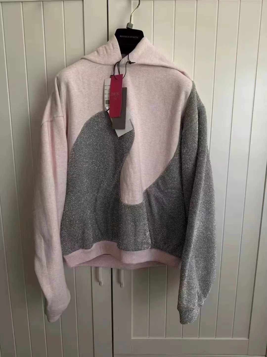 Dior Dior ERL Collaboration Gray Pink Sequin Hoodie Size M / US 6-8 / IT 42-44 - 2 Thumbnail
