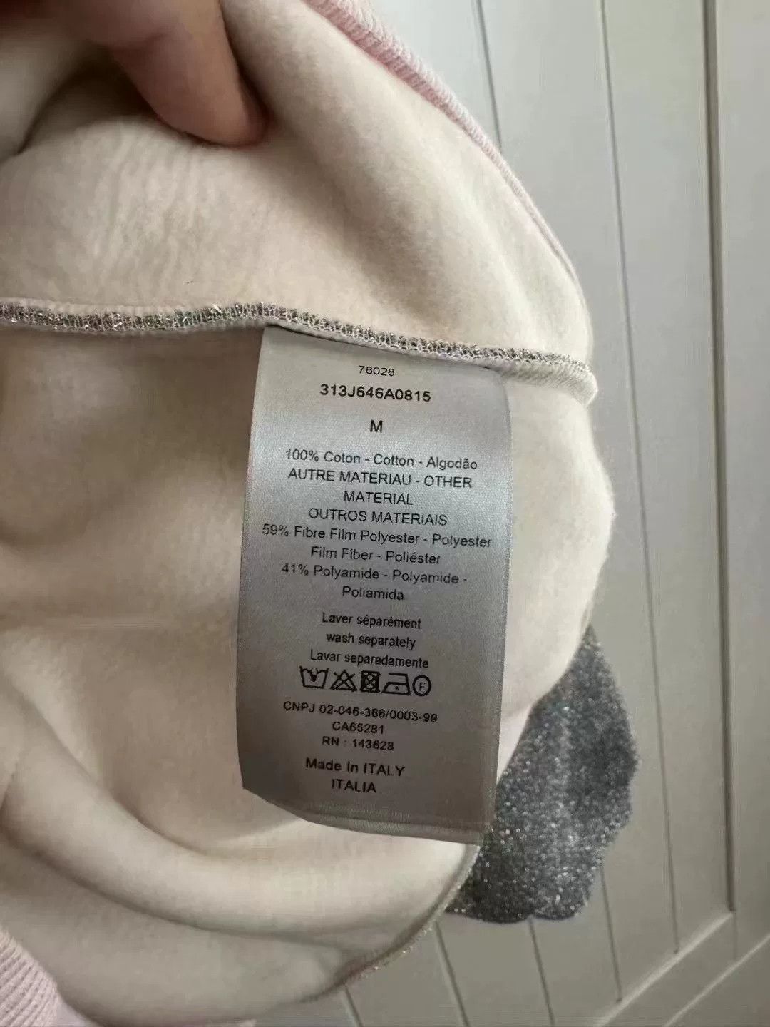 Dior Dior ERL Collaboration Gray Pink Sequin Hoodie Size M / US 6-8 / IT 42-44 - 5 Thumbnail