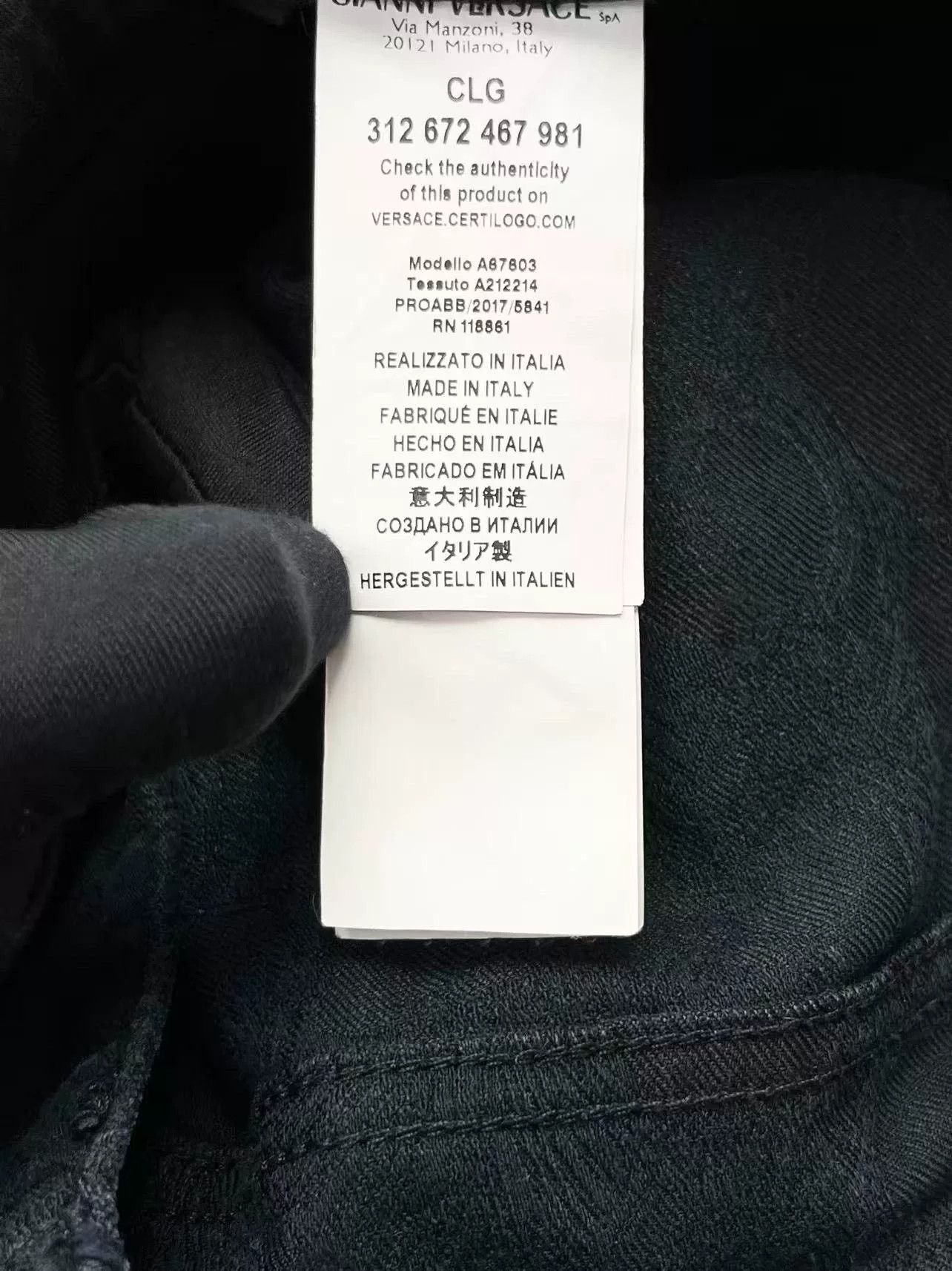 Versace Versace Black Medusa Leather Patch Jeans Size US 27 - 4 Thumbnail