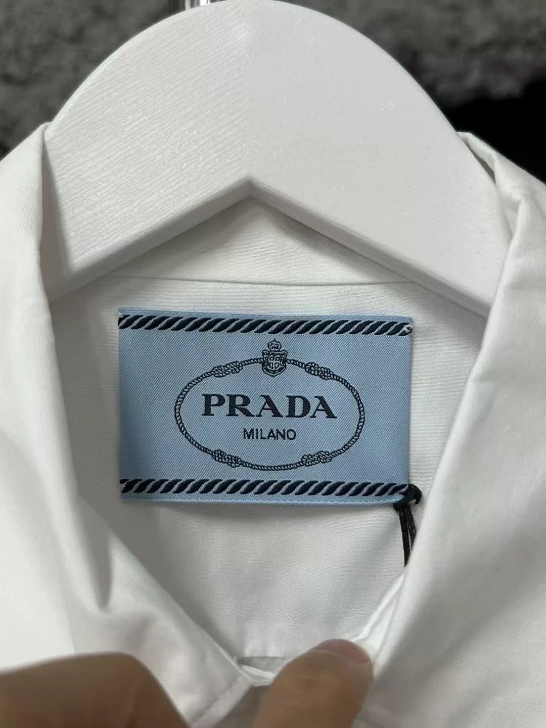 Prada Prada White Red Oversized Heart Logo Shirt Size S / US 4 / IT 40 - 5 Thumbnail