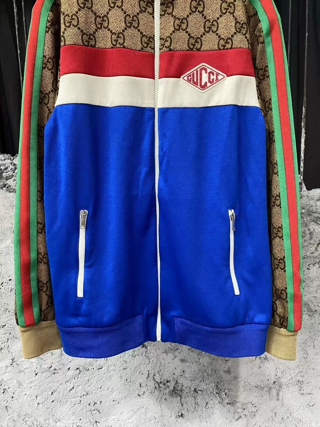 Gucci Gucci Red White Blue Monogram Jacket Size US M / EU 48-50 / 2 - 4 Thumbnail