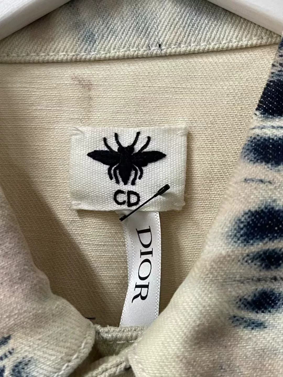 Dior Dior Blue White Tie-Dye Denim Jacket Size S / US 4 / IT 40 - 5 Thumbnail