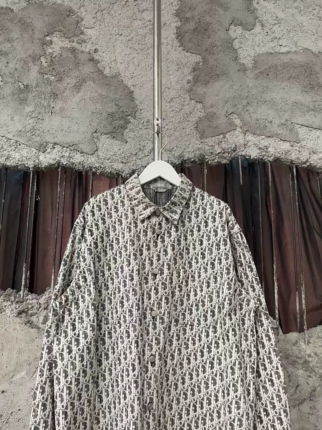 Dior Dior Gray Silver Monogram Denim Shirt Jacket Size US XXS / EU 40 - 3 Thumbnail