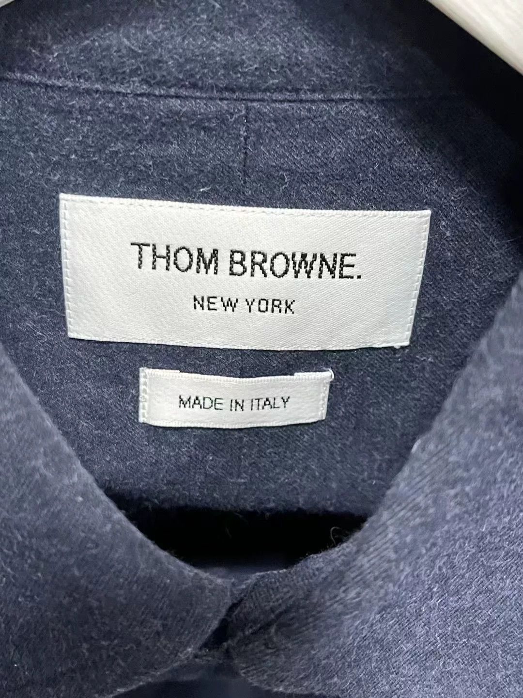 Thom Browne Thom Browne Navy Brushed Distressed Shirt Size US M / EU 48-50 / 2 - 6 Thumbnail