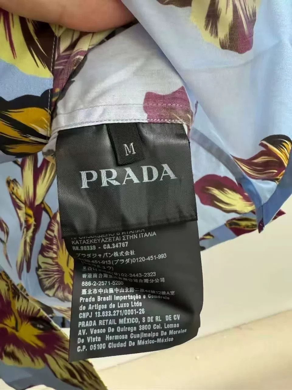Prada Prada Floral Short-Sleeve Shirt with Logo Size US M / EU 48-50 / 2 - 5 Thumbnail