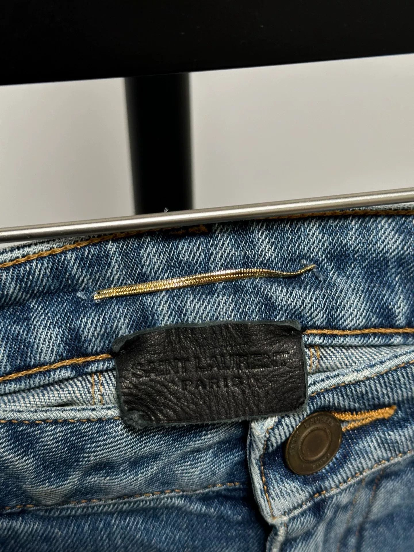 Saint Laurent Paris Saint Laurent D01 Double Knee Slashed Jeans Size US 30 / EU 46 - 2 Thumbnail
