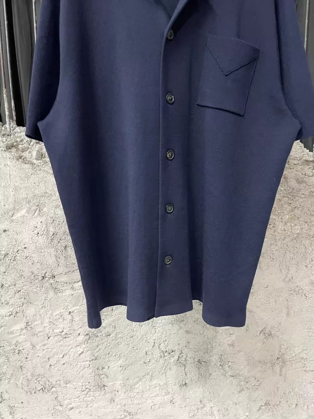 Maison Margiela Maison Margiela Dark Blue Wool Pocket Shirt Size US M / EU 48-50 / 2 - 4 Thumbnail
