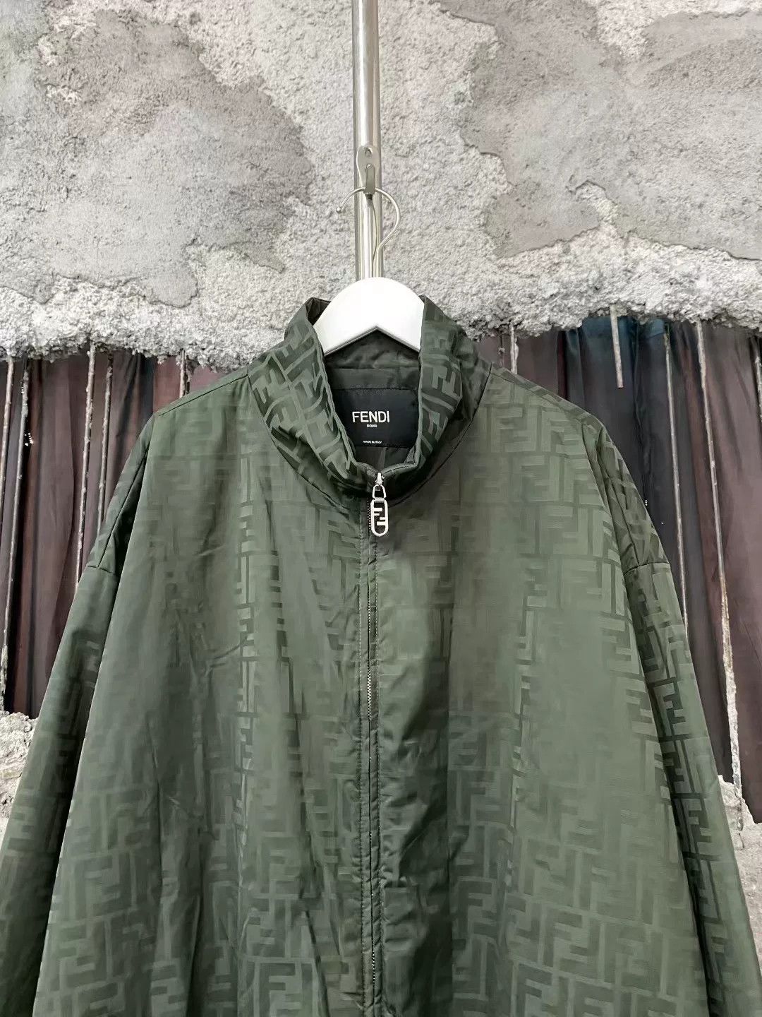 Fendi Fendi Green Monogram Print Jacket Size US L / EU 52-54 / 3 - 3 Thumbnail