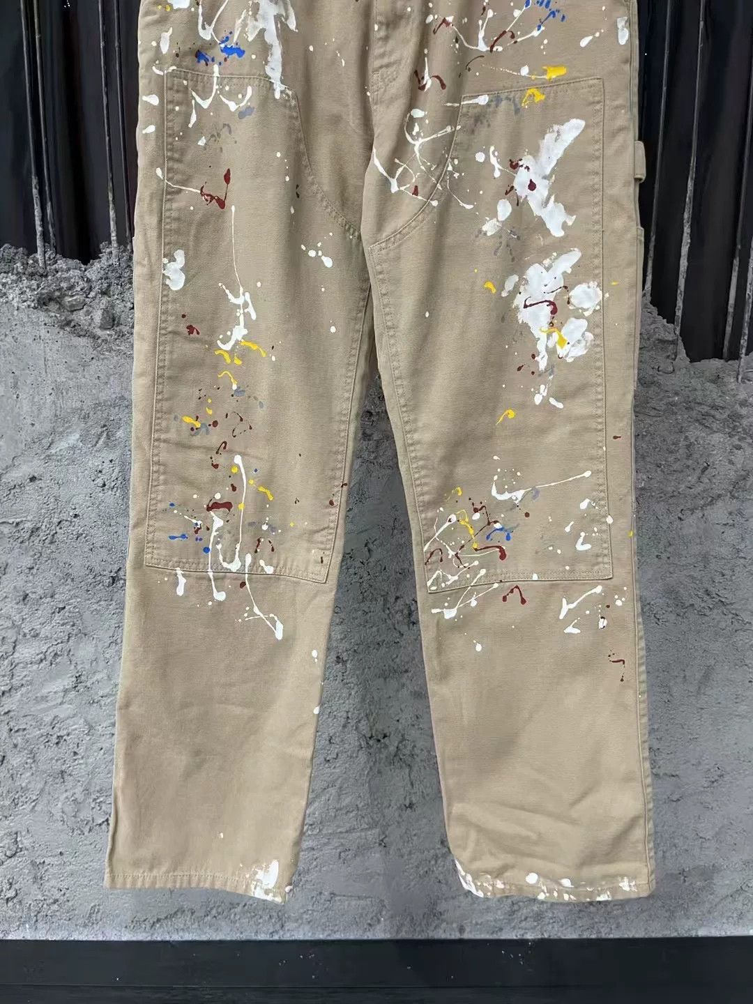 Martine Rose Martine Rose Khaki Splatter Carpenter Jeans Size US 26 / EU 42 - 3 Thumbnail