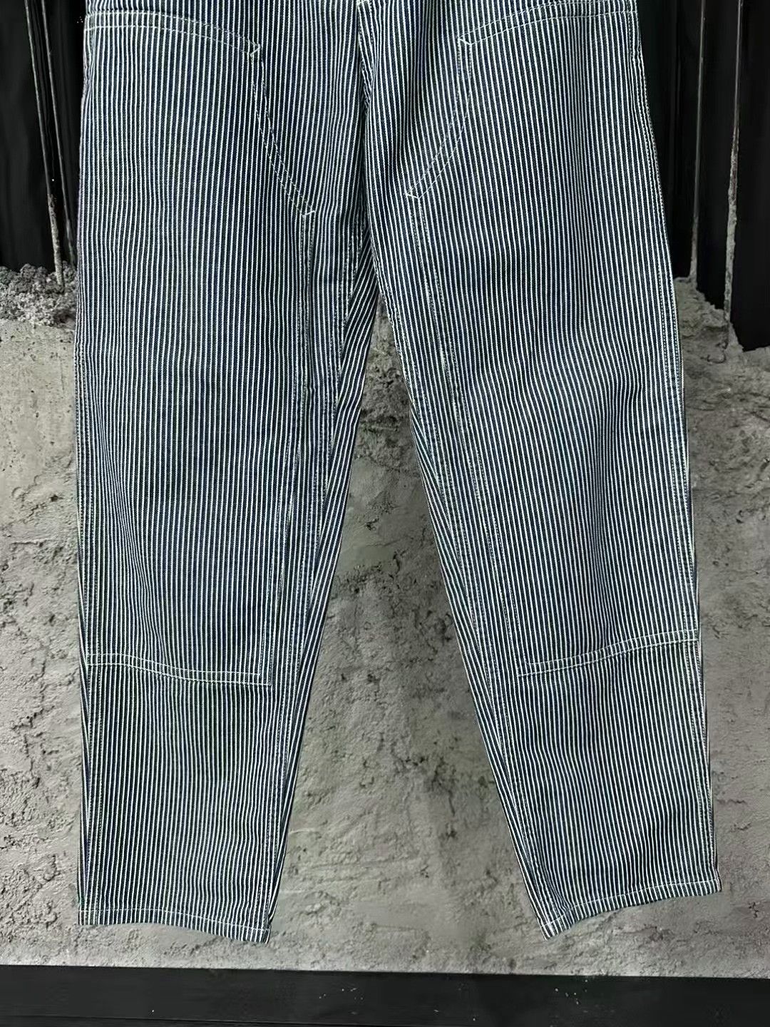 Dior Dior Embroidered Heart Blue White Striped Cargo Pants Size US 30 / EU 46 - 4 Thumbnail