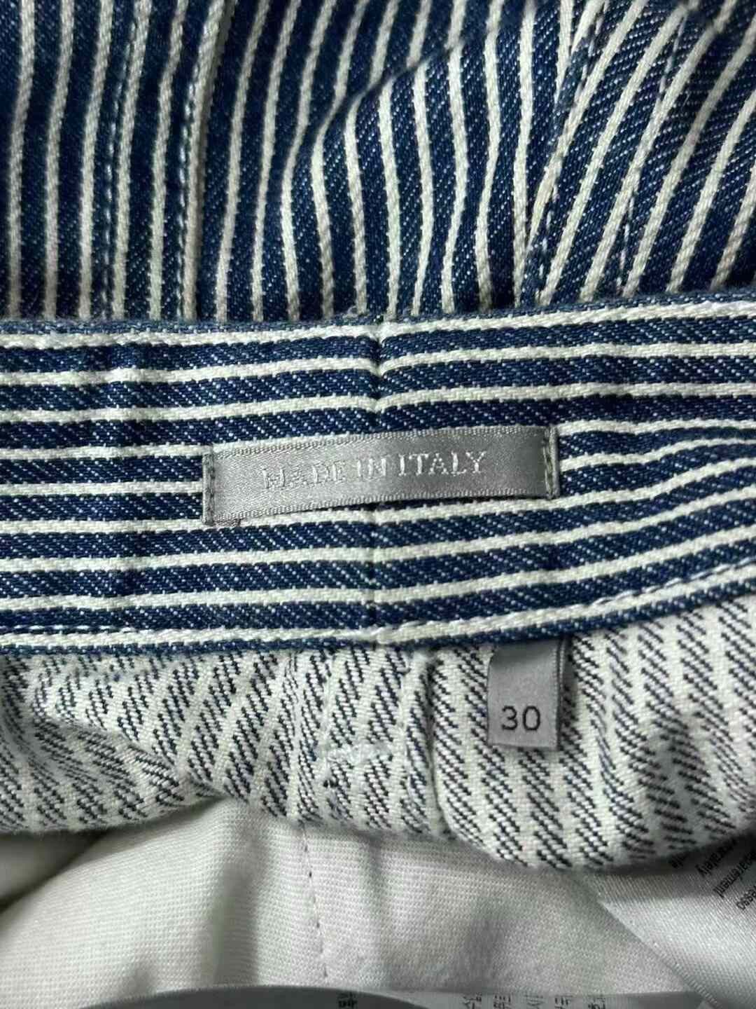 Dior Dior Embroidered Heart Blue White Striped Cargo Pants Size US 30 / EU 46 - 7 Thumbnail