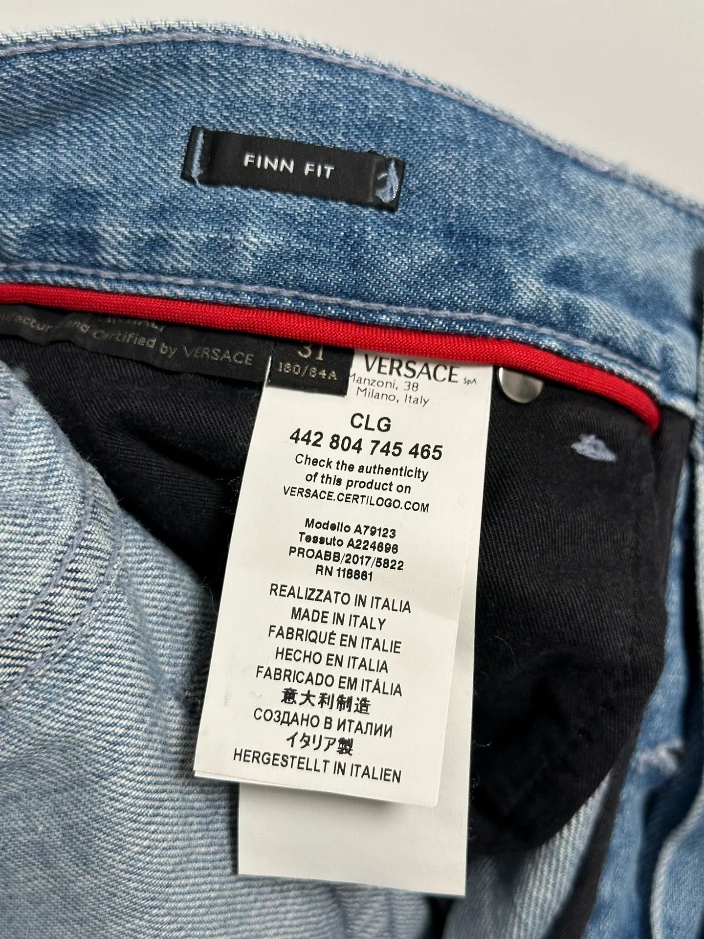 Versace Versace Medusa Leather Patch Studded Jeans Size US 31 - 6 Thumbnail