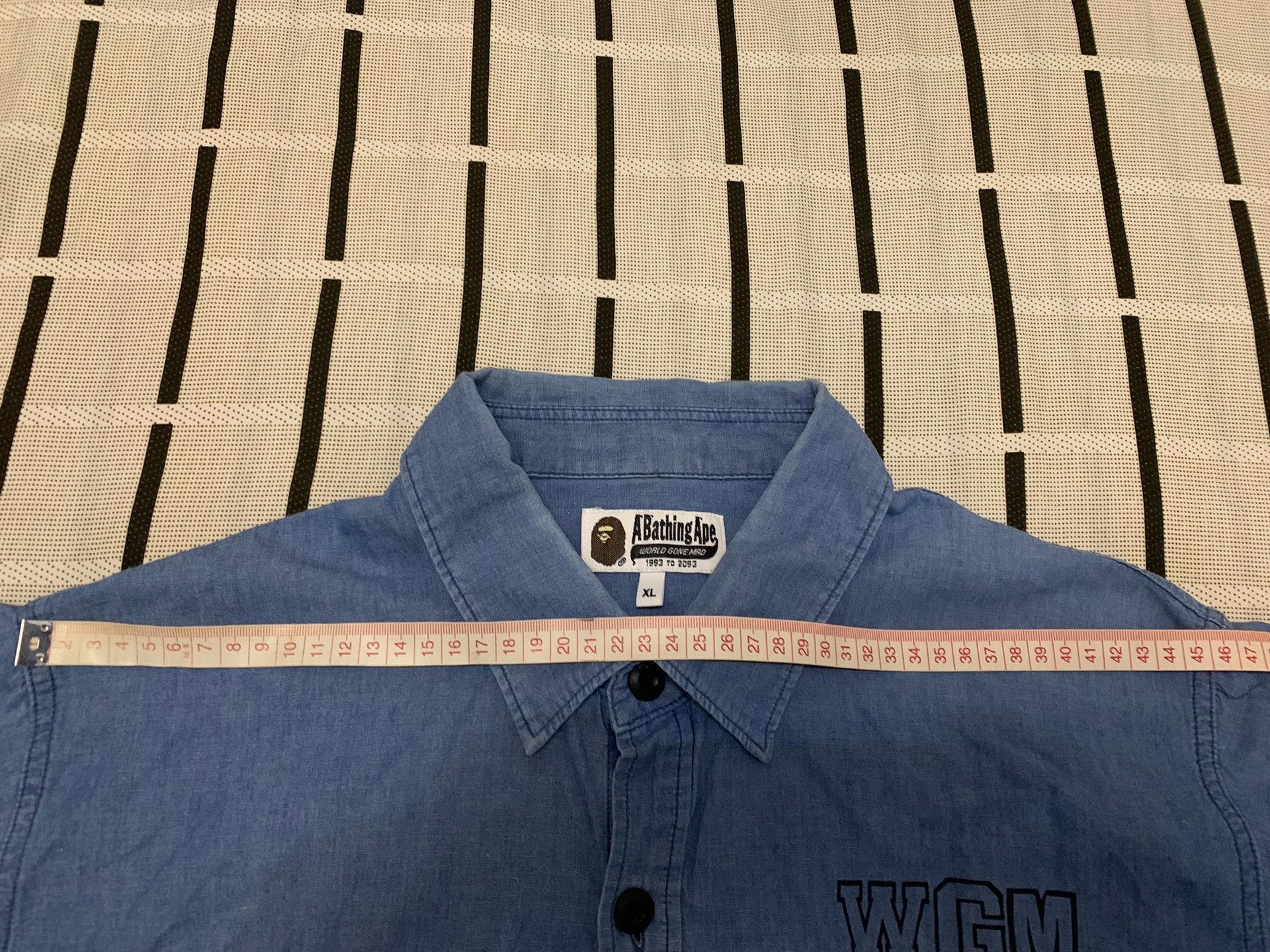 Bape Bape Denim Shark Shirt XL Men Size US XL / EU 56 / 4 - 9 Thumbnail
