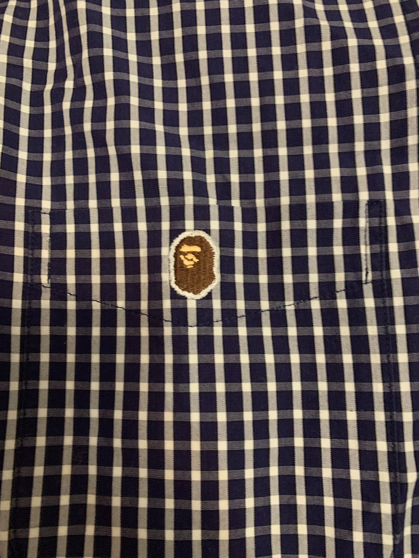 Bape Bape Plaid Ape Head Gold Shirt M Men Size US M / EU 48-50 / 2 - 3 Thumbnail