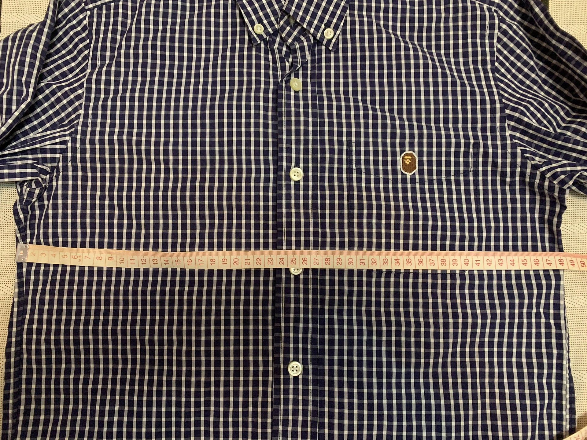 Bape Bape Plaid Ape Head Gold Shirt M Men Size US M / EU 48-50 / 2 - 8 Thumbnail