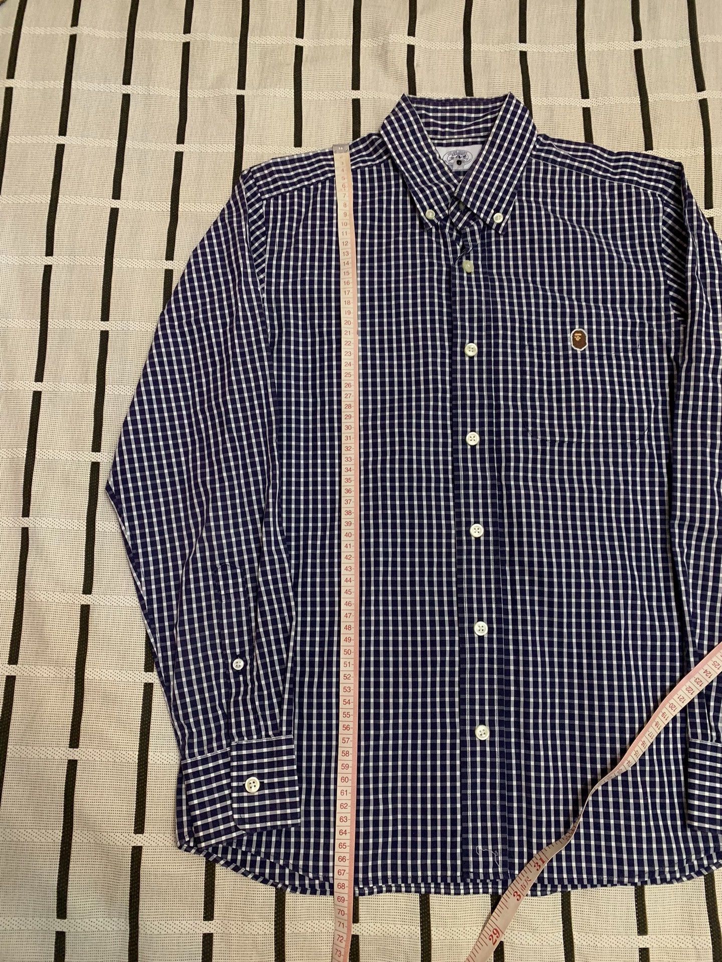 Bape Bape Plaid Ape Head Gold Shirt M Men Size US M / EU 48-50 / 2 - 7 Thumbnail