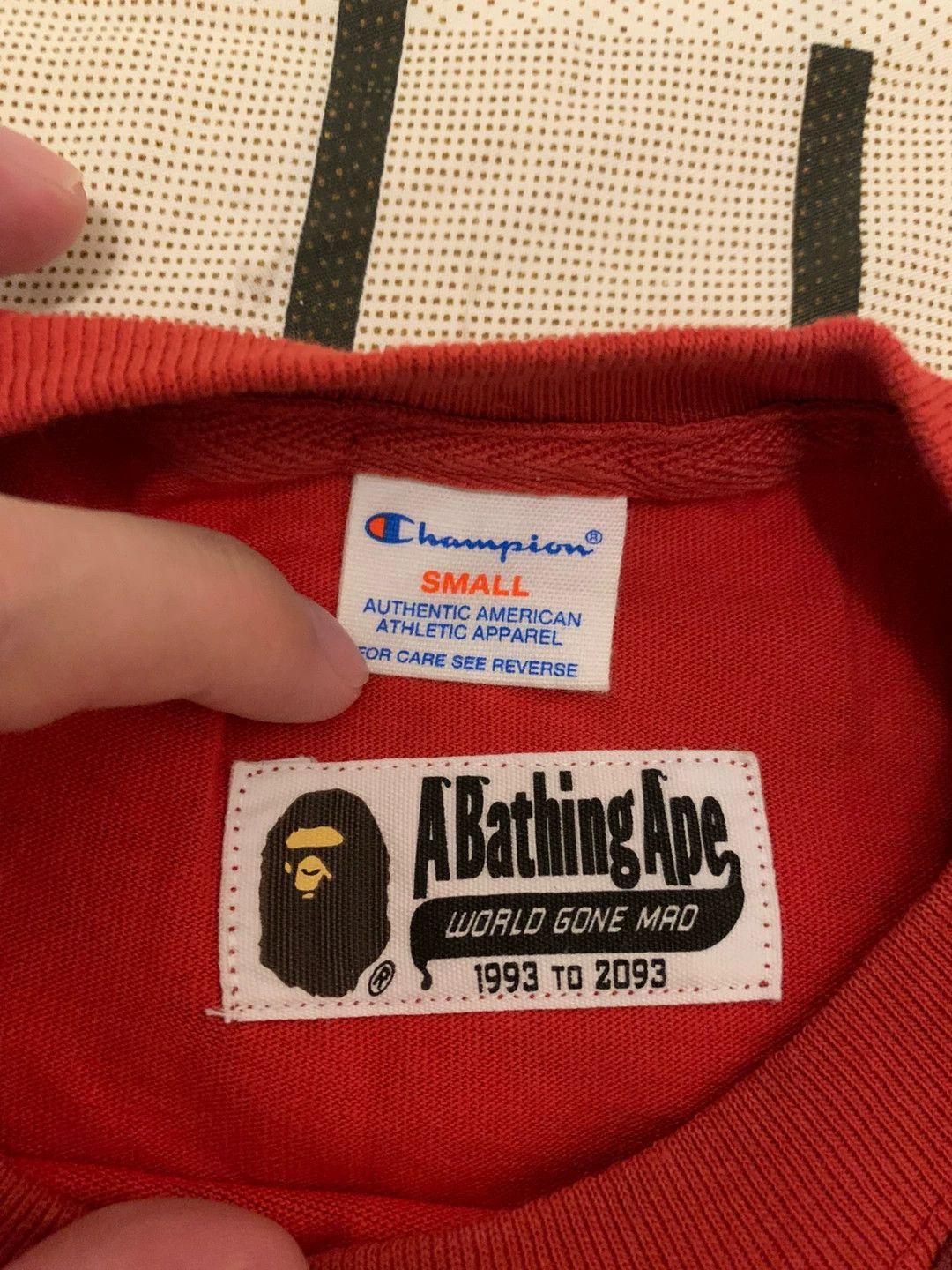 Bape Bape Red T-Shirt S Men Size US S / EU 44-46 / 1 - 2 Thumbnail
