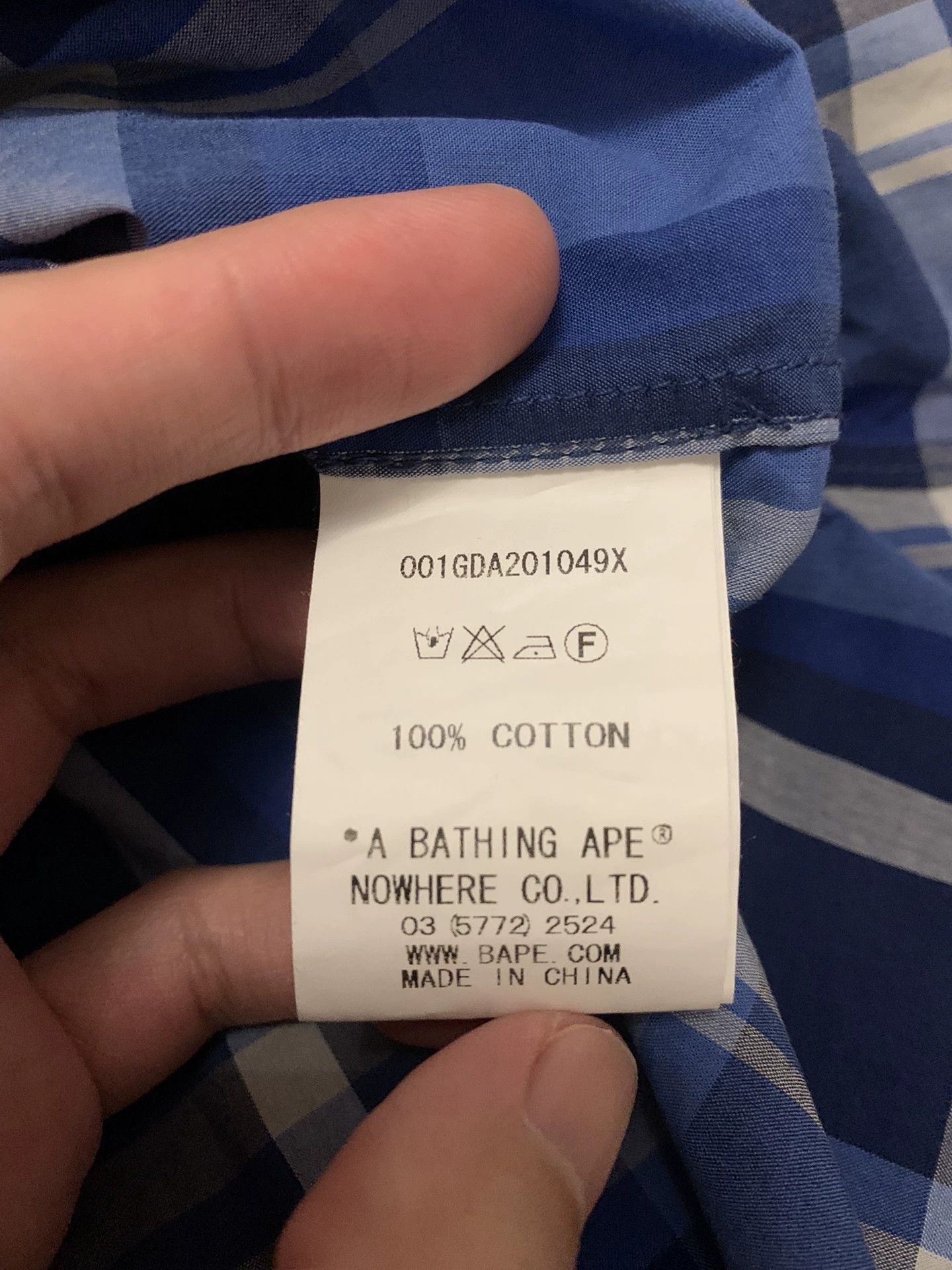 Bape Bape Plaid Blue Shirt M Men Size US M / EU 48-50 / 2 - 3 Thumbnail