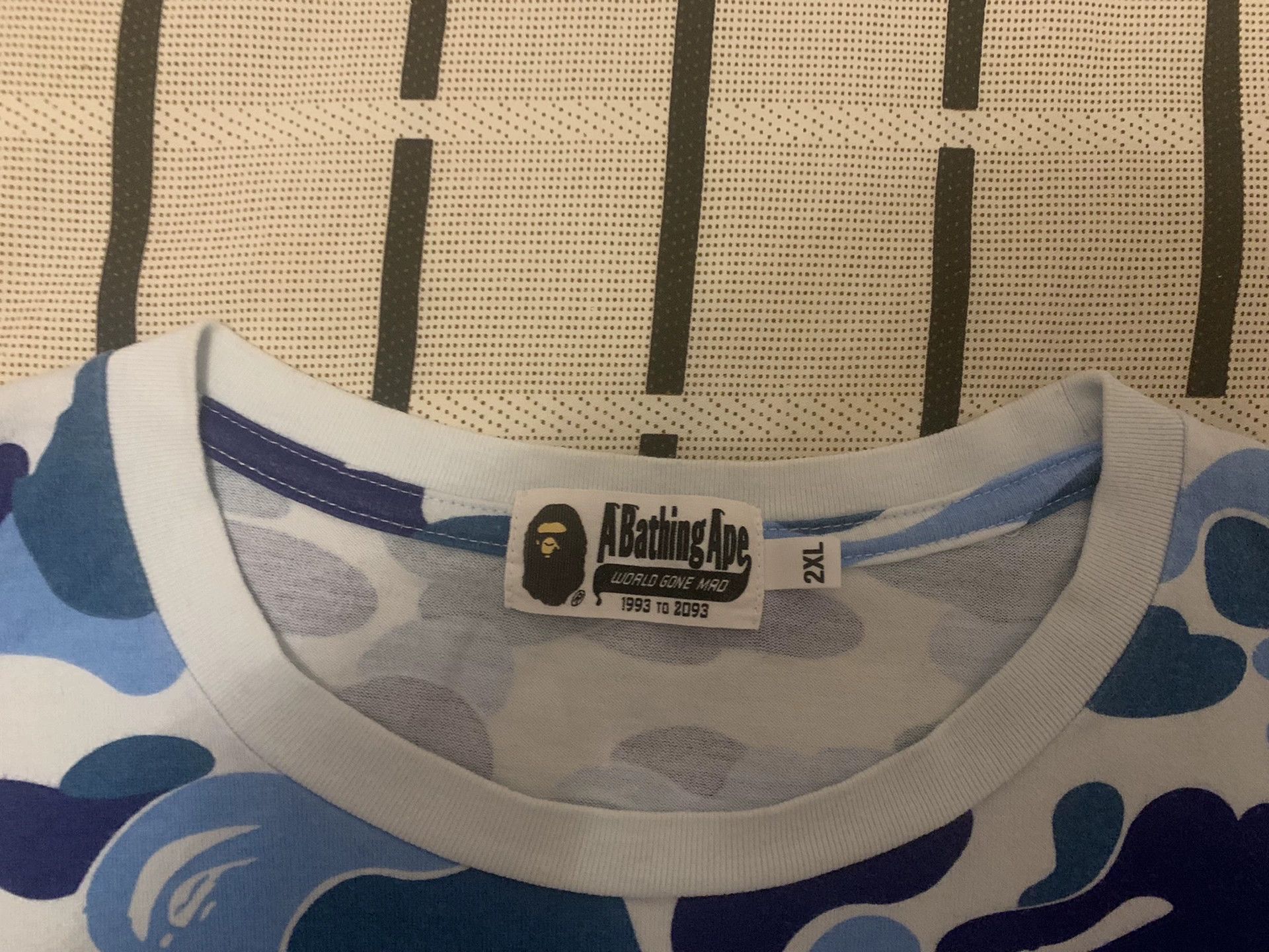 Bape Bape Camo Blue T-Shirt XXL Men Size US XXL / EU 58 / 5 - 2 Thumbnail