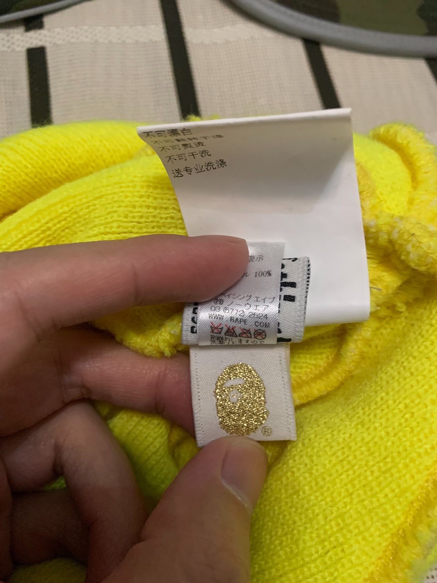 Bape Bape Yellow Hat M Men Size ONE SIZE - 6 Thumbnail