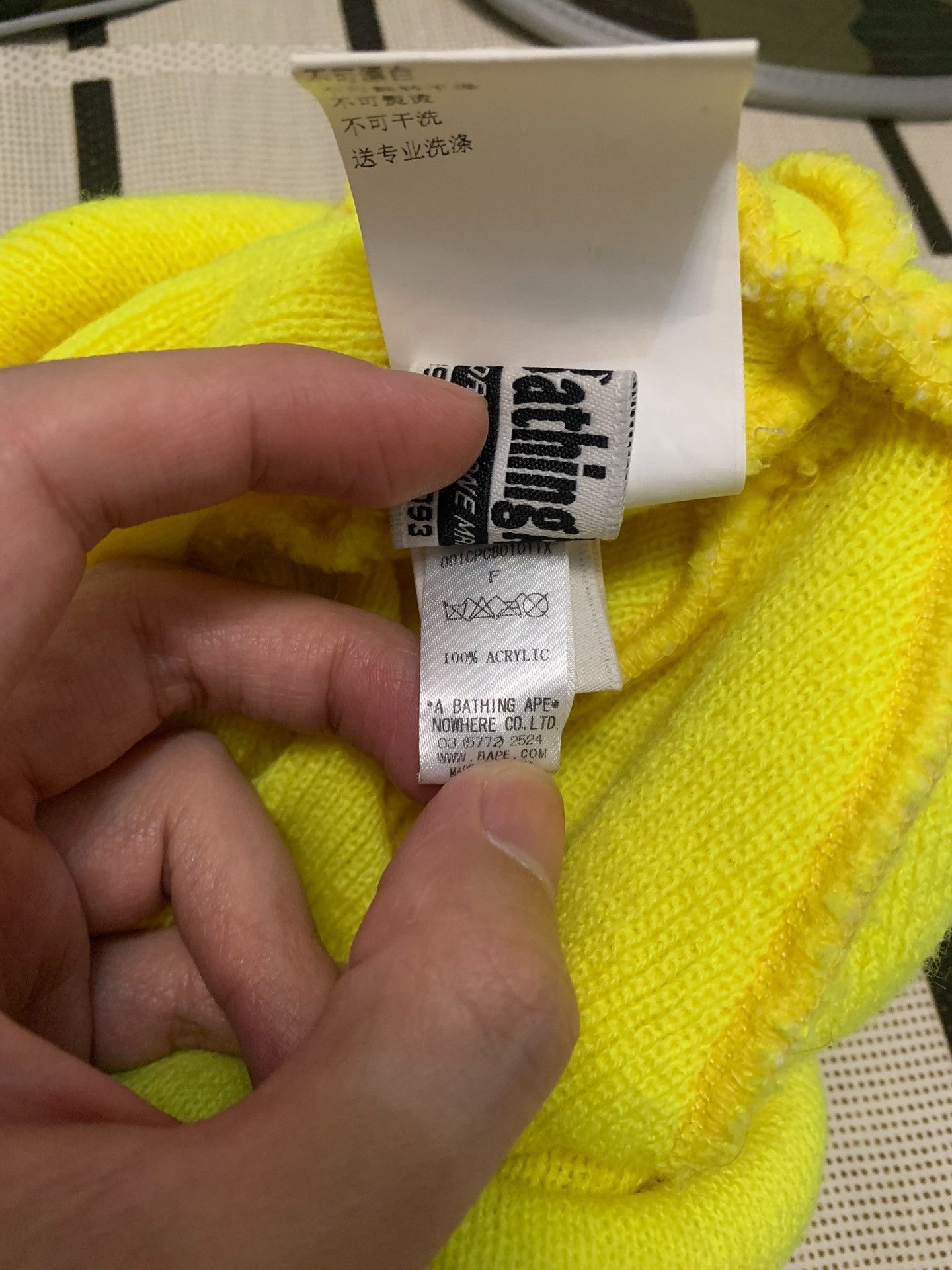 Bape Bape Yellow Hat M Men Size ONE SIZE - 5 Thumbnail