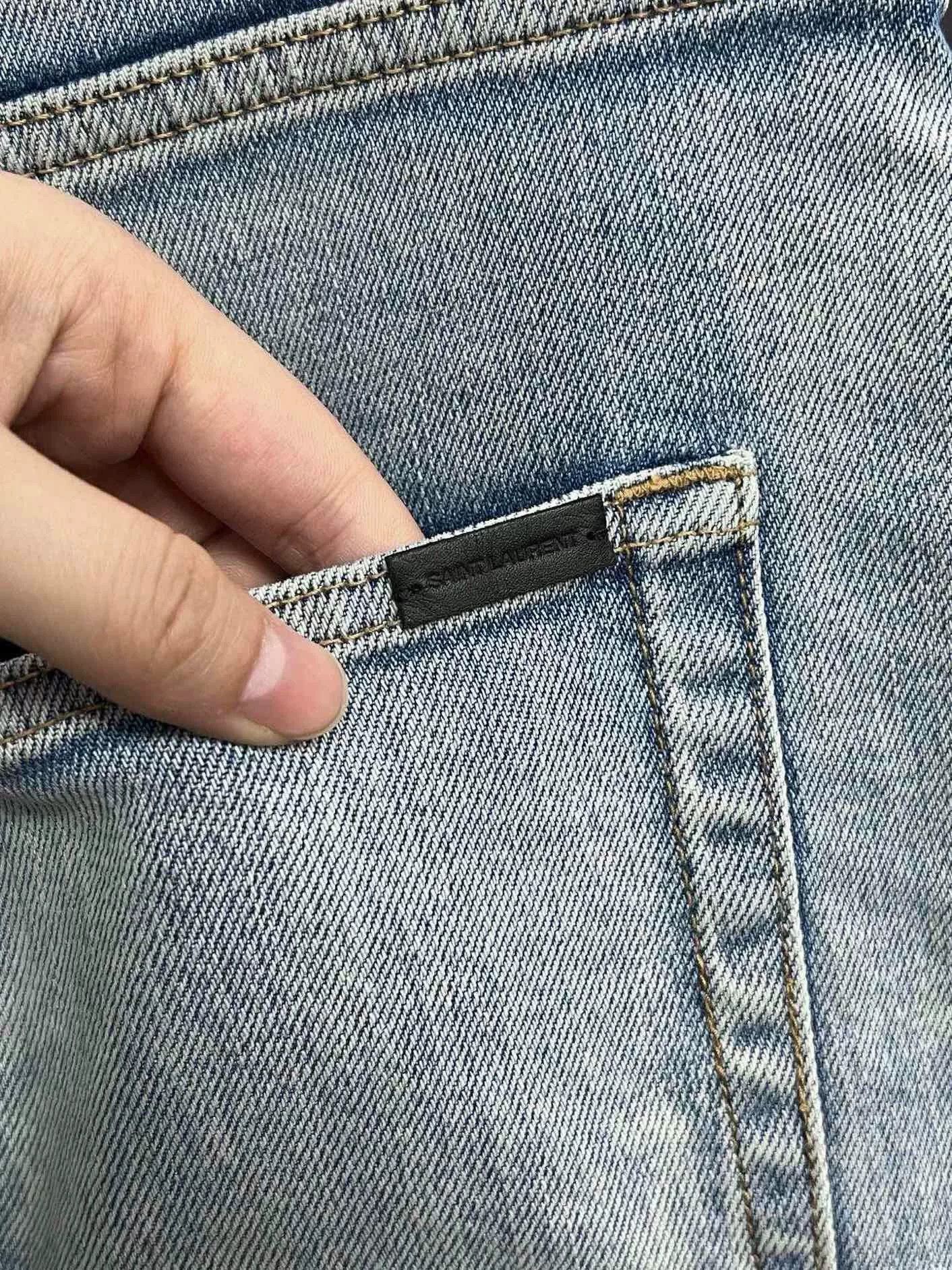 Saint Laurent Paris Saint Laurent SLP D02 Single Knee Washed Jeans Size US 34 / EU 50 - 3 Thumbnail