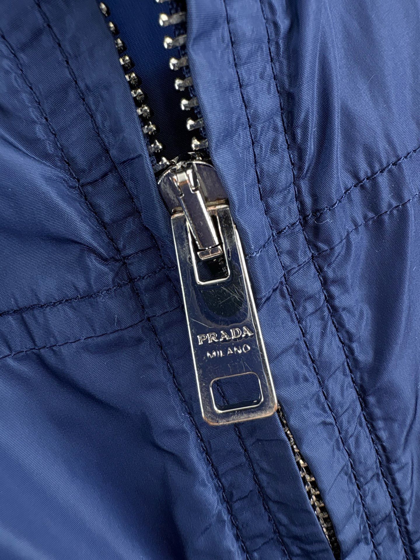 Prada Prada Triangle Logo Blue Nylon Jacket Size XS / US 0-2 / IT 36-38 - 3 Thumbnail