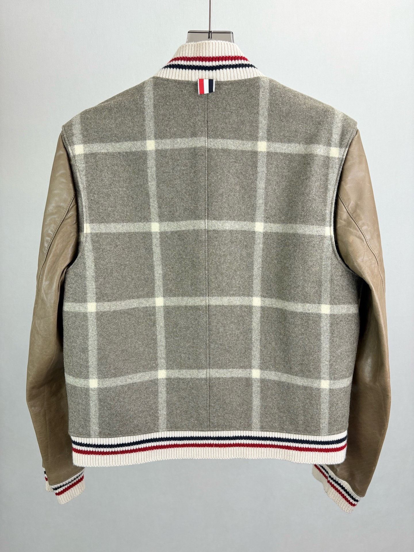 Thom Browne THOM BROWNE Wool Leather Baseball Jacket Size US S / EU 44-46 / 1 - 2 Thumbnail