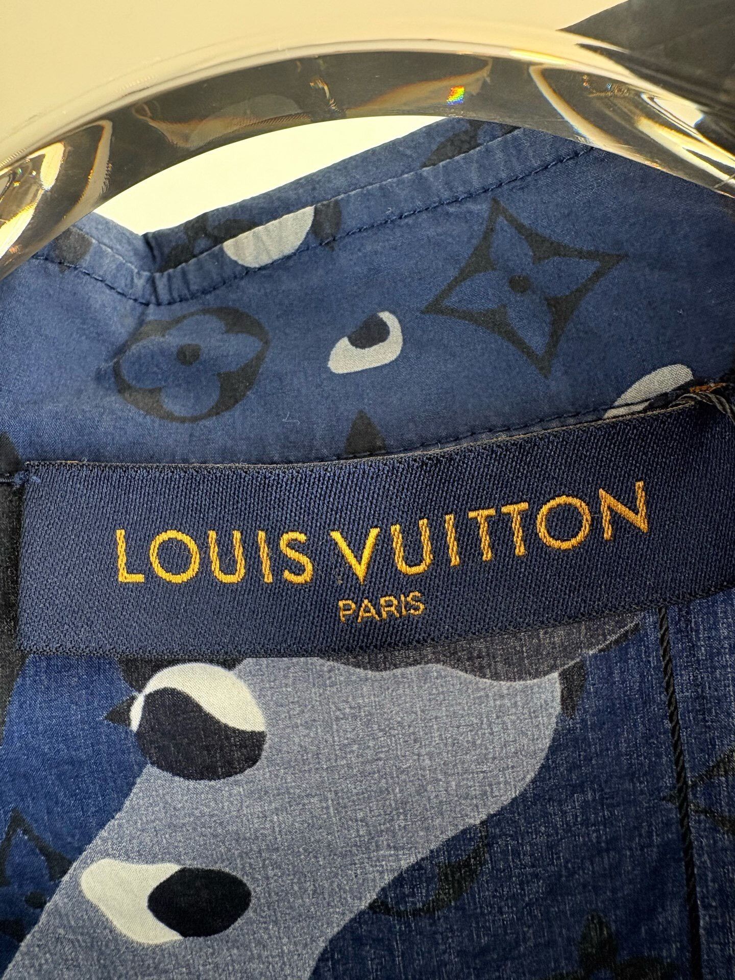 Louis Vuitton Louis Vuitton Blue Camo Monogram Long-Sleeve Shirt Size US XXL / EU 58 / 5 - 4 Thumbnail