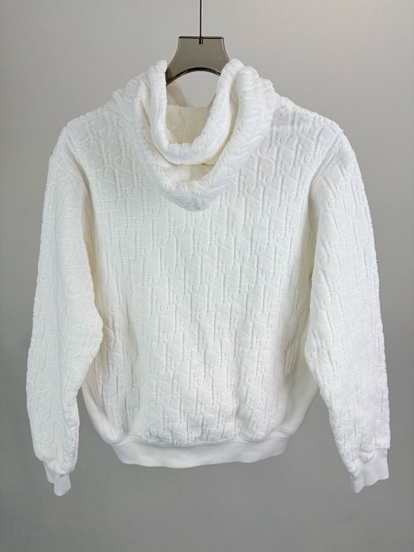 Dior DIOR White Terry Full Logo Hoodie Size US S / EU 44-46 / 1 - 2 Thumbnail