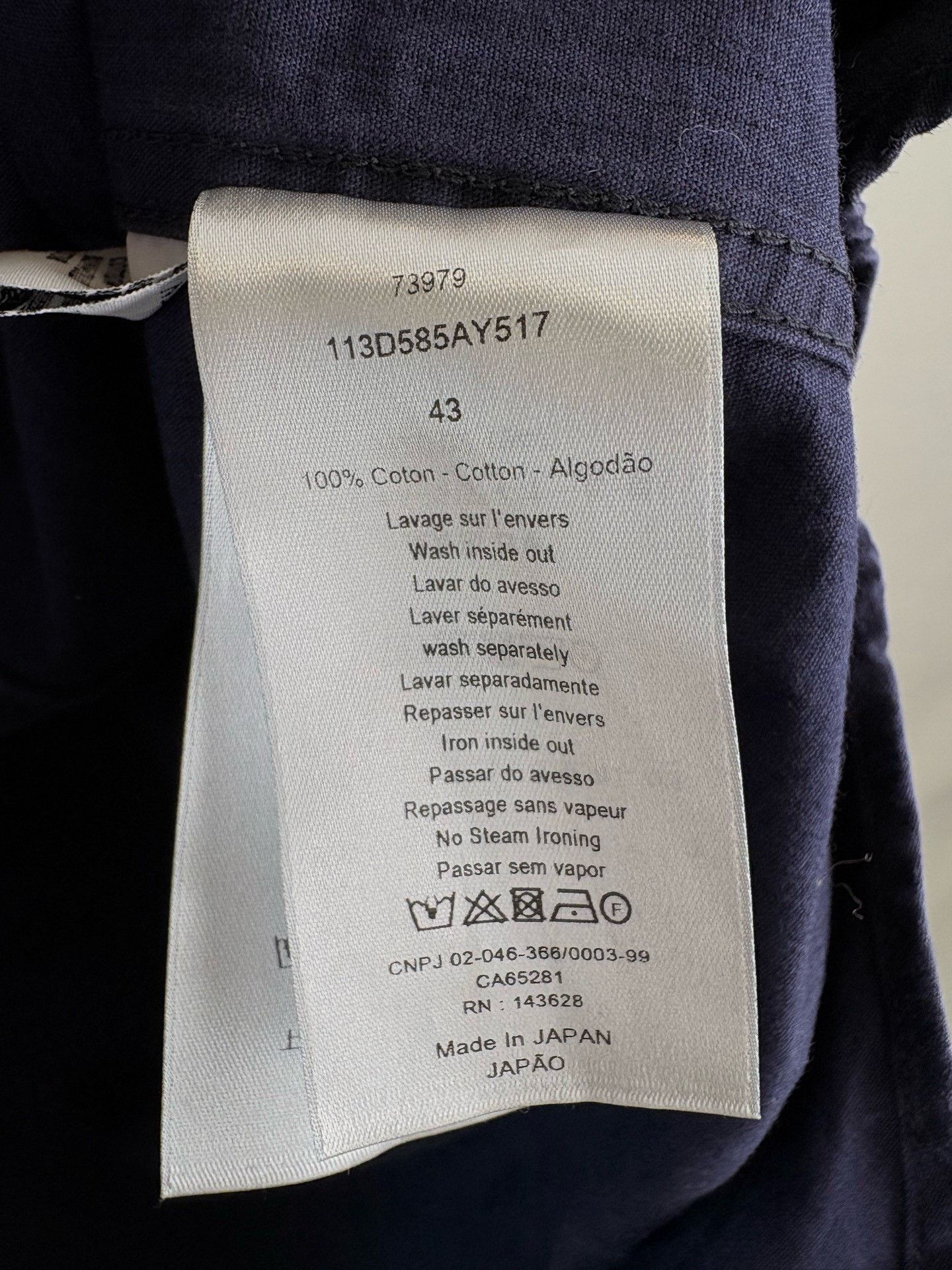 Dior DIOR Blue-Purple Monogram Denim Shirt Size US S / EU 44-46 / 1 - 5 Thumbnail