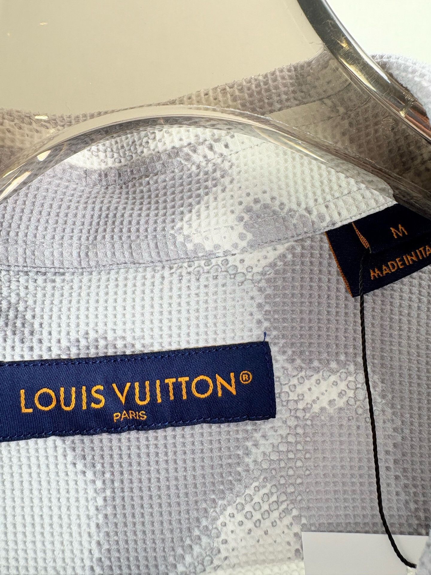 Louis Vuitton LV Gray Camo Mesh Short Sleeve Shirt M Size US M / EU 48-50 / 2 - 5 Thumbnail