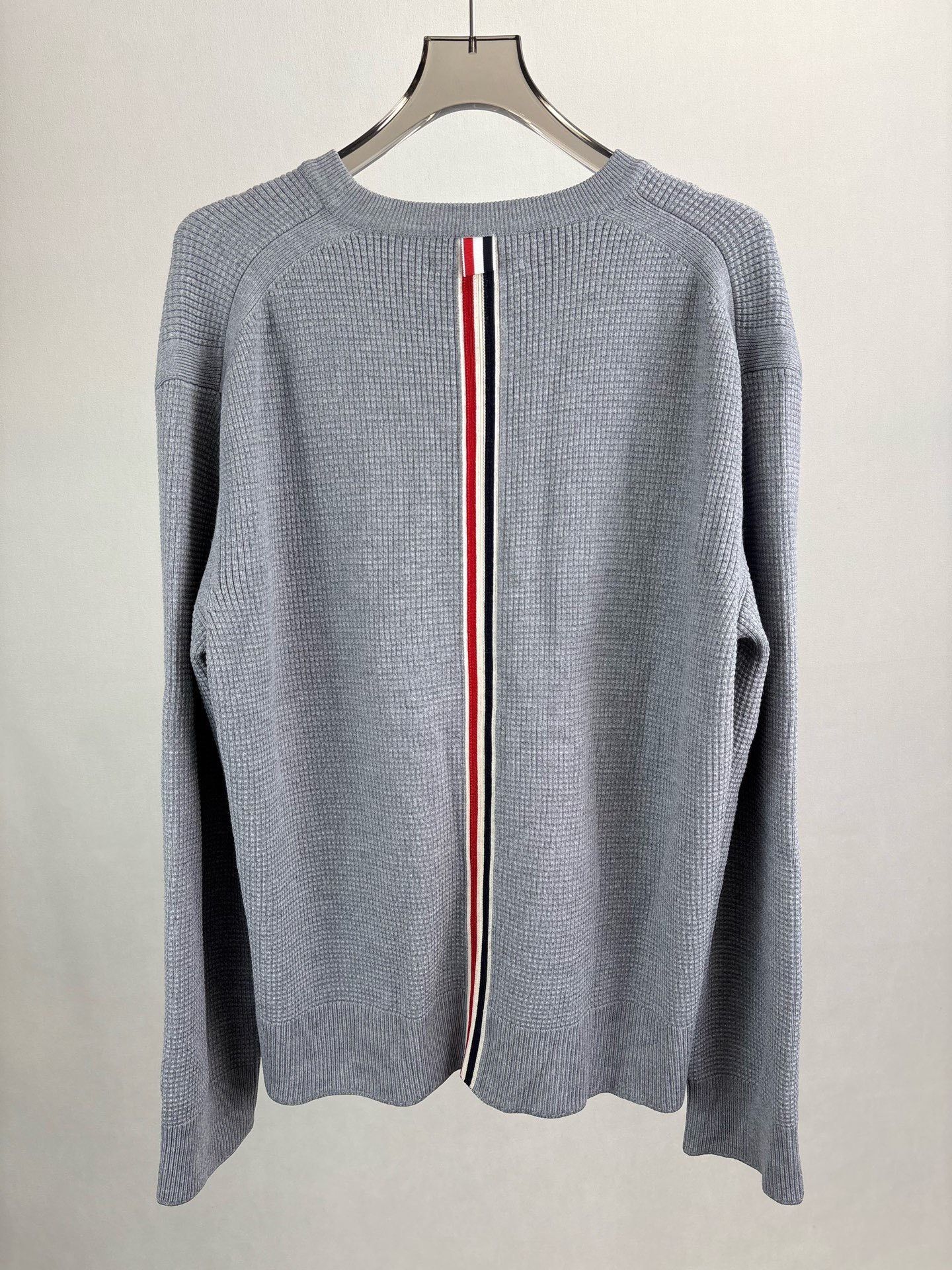 Thom Browne THOM BROWNE TB Back Stripe Waffle Wool Sweatshirt Size US L / EU 52-54 / 3 - 2 Thumbnail