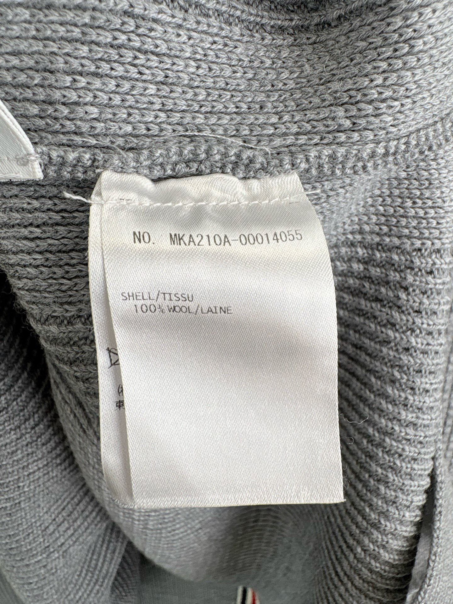 Thom Browne THOM BROWNE TB Back Stripe Waffle Wool Sweatshirt Size US L / EU 52-54 / 3 - 4 Thumbnail