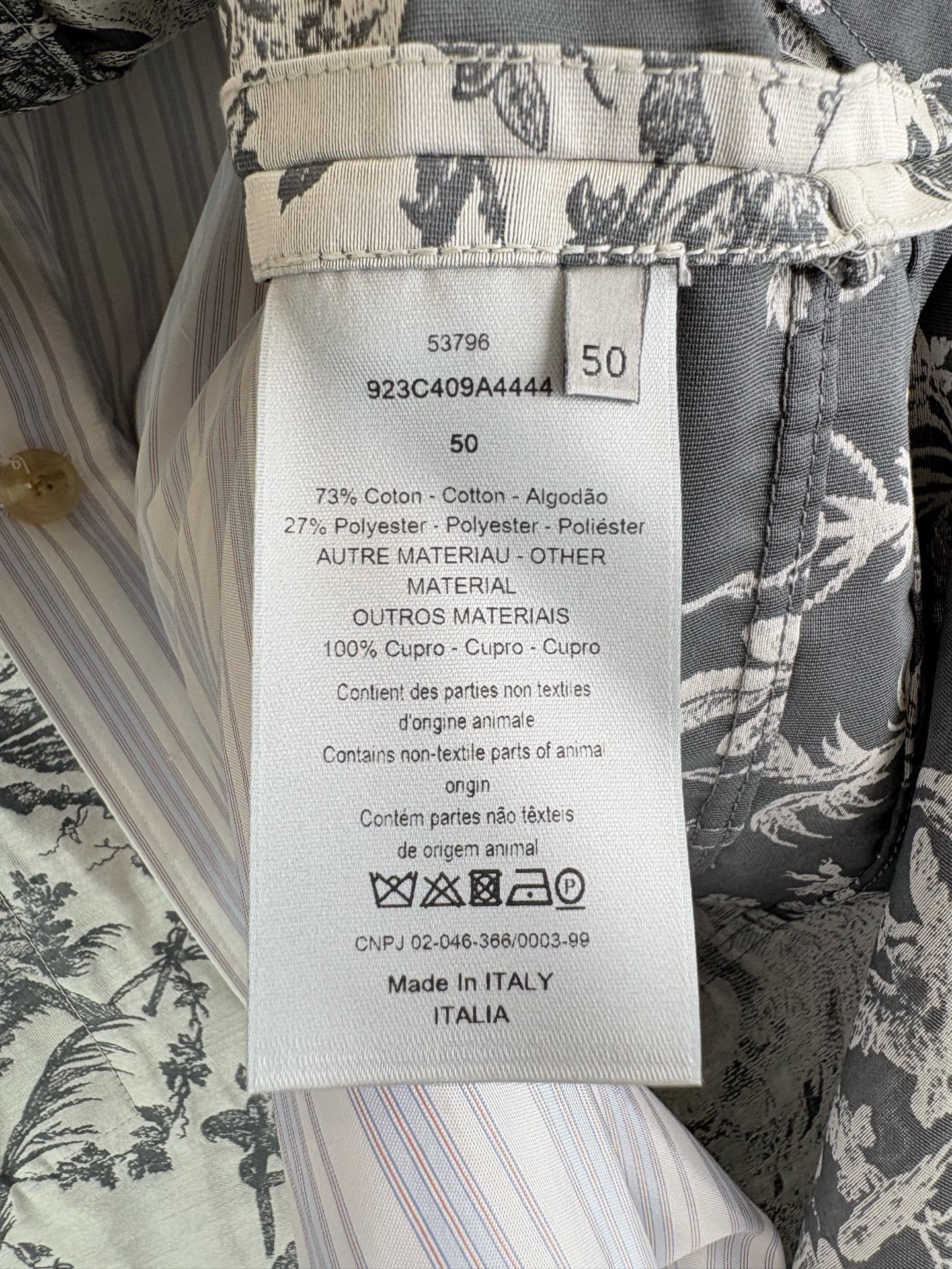 Dior DIOR Gray Embroidered Fake Two-Piece Shirt Jacket Size US M / EU 48-50 / 2 - 5 Thumbnail