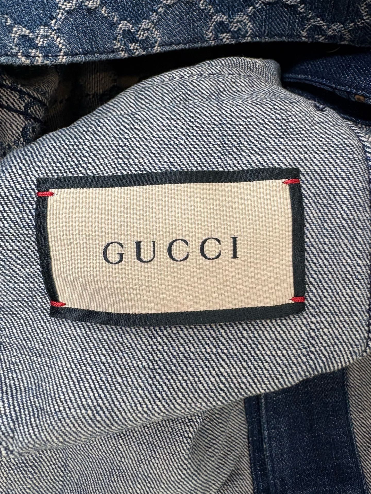 Gucci Gucci GG Logo Leather Patchwork Denim Jacket Size US S / EU 44-46 / 1 - 4 Thumbnail