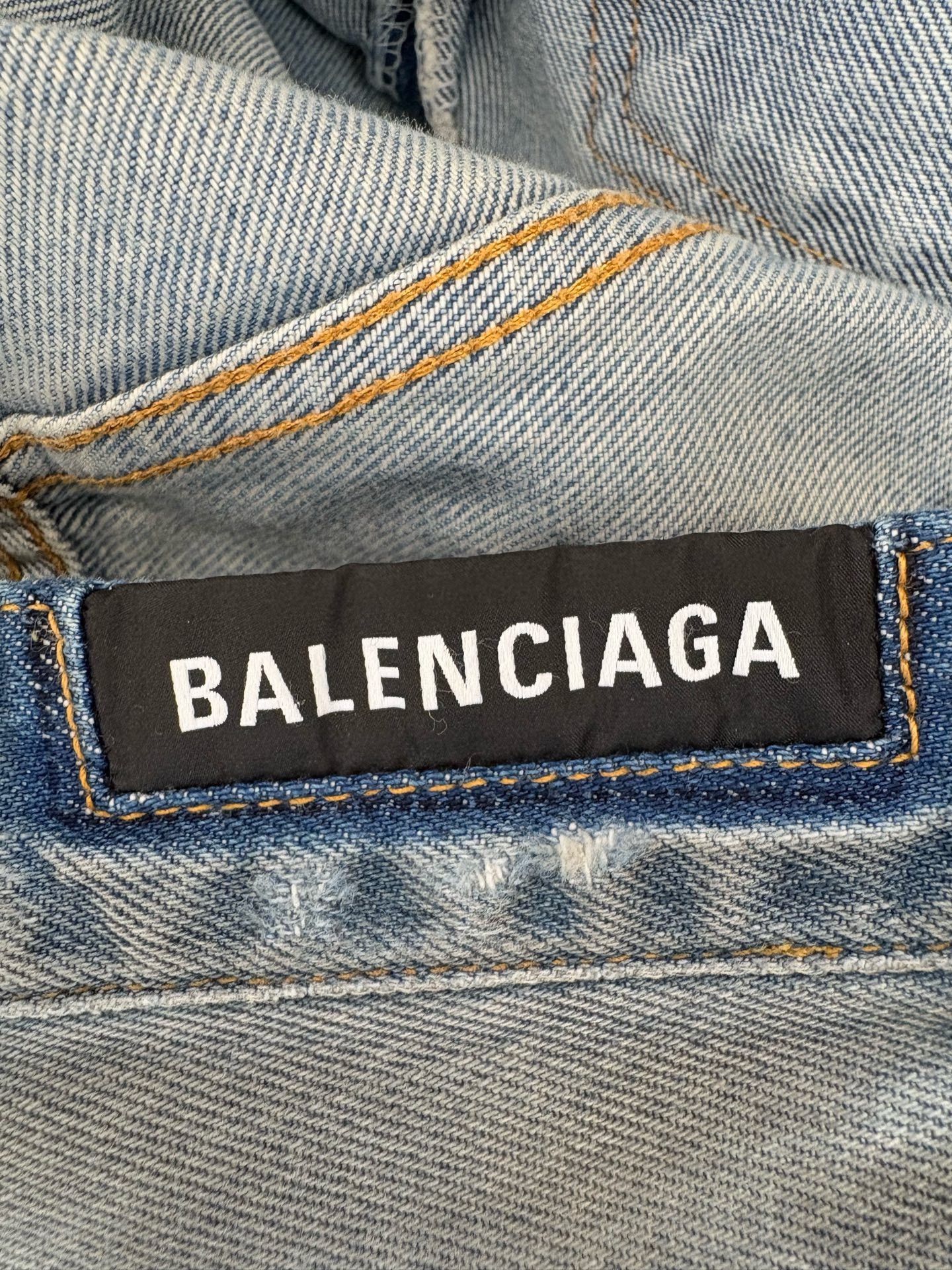 Balenciaga Balenciaga Reverse Pocket Mud-Dyed Distressed Jeans Size US 29 - 3 Thumbnail