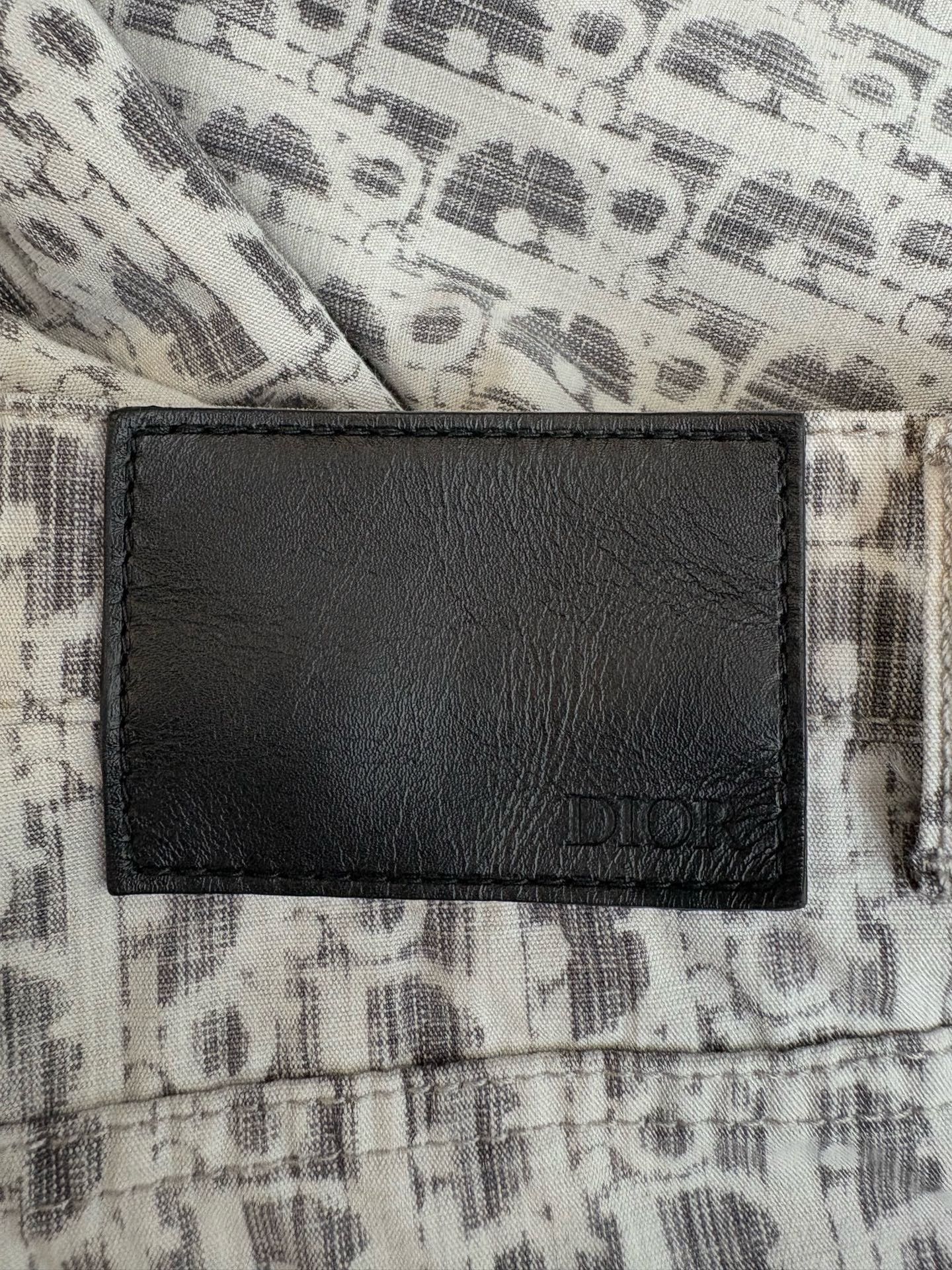 Dior Dior Men's Gray Monogram Denim Shorts Size US 33 - 4 Thumbnail