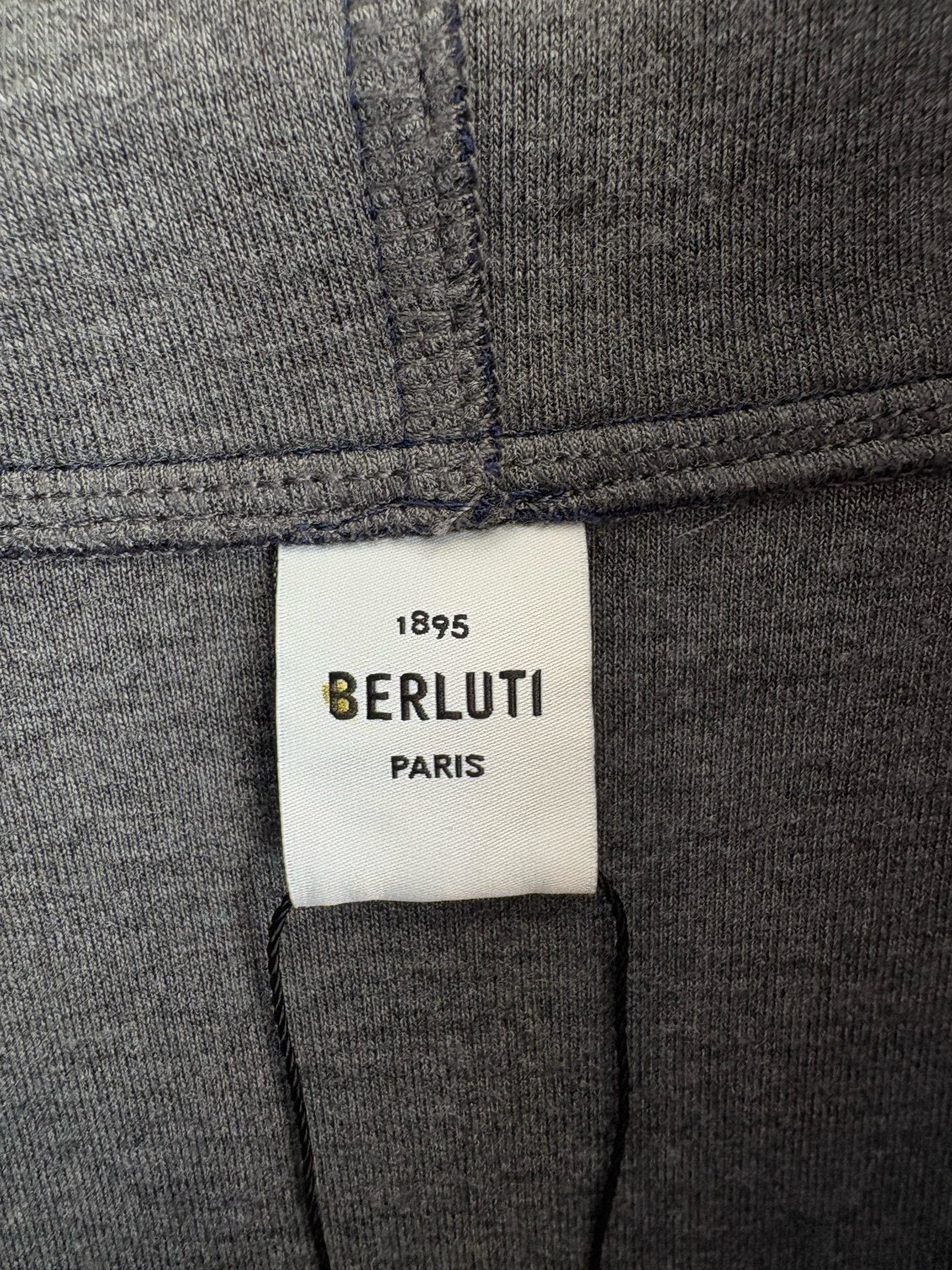 Berluti Berluti Calf Leather Patchwork Sweatshirt Size US XS / EU 42 / 0 - 4 Thumbnail