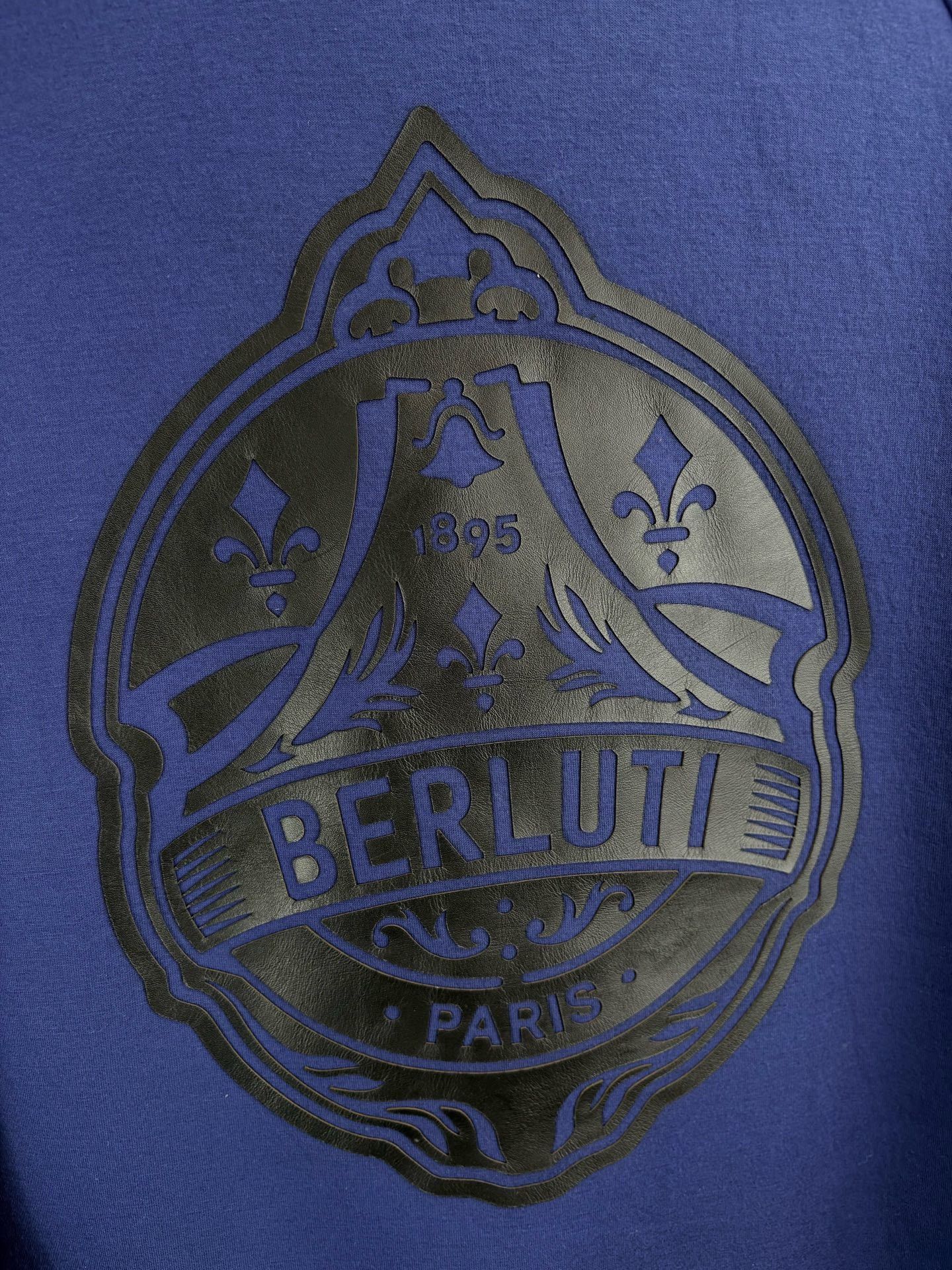 Berluti Berluti Calf Leather Patchwork Sweatshirt Size US XS / EU 42 / 0 - 3 Thumbnail