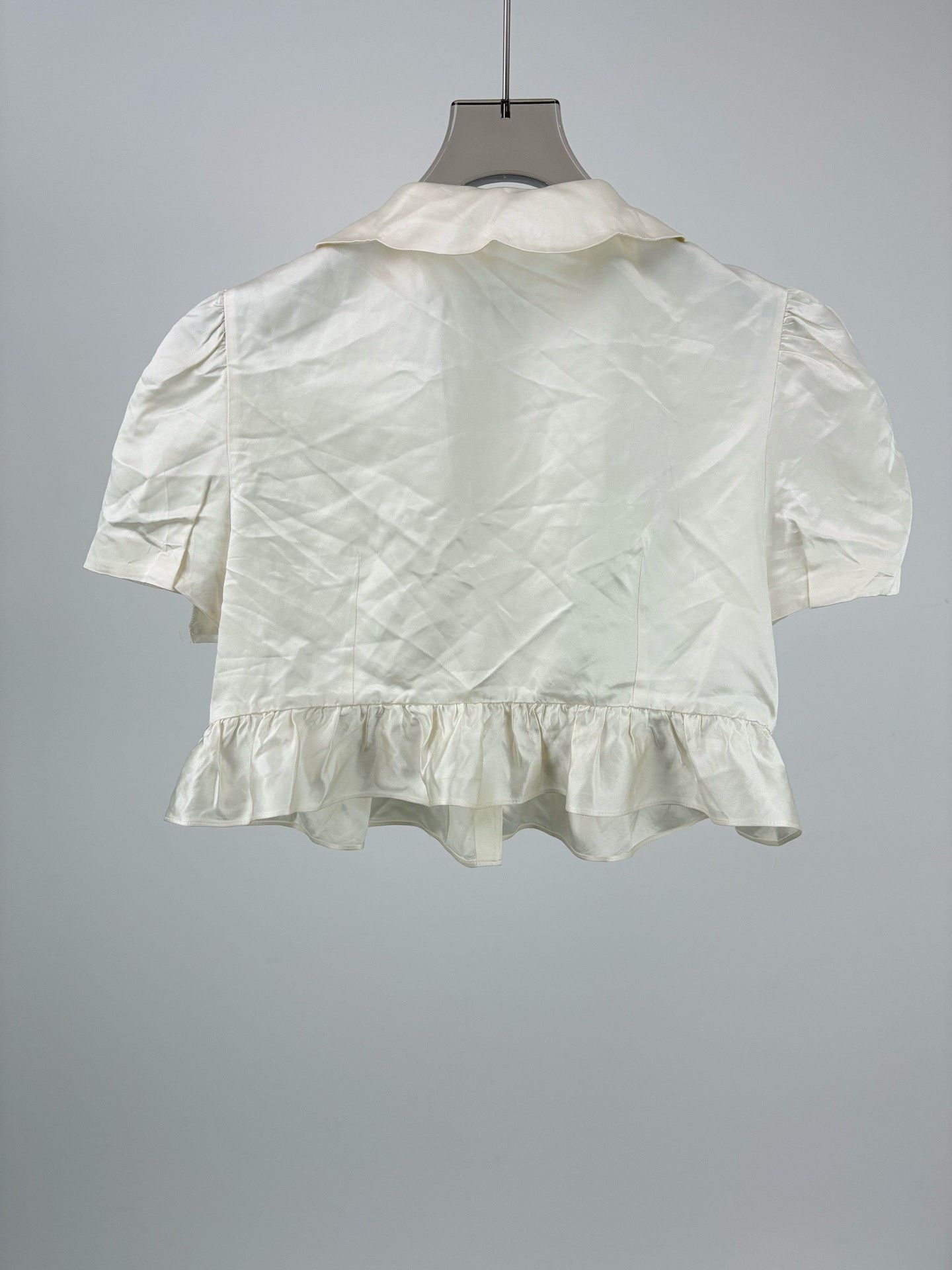 Miu Miu Miumiu Lace Doll Collar Short Sleeve Shirt Size M / US 6-8 / IT 42-44 - 2 Thumbnail