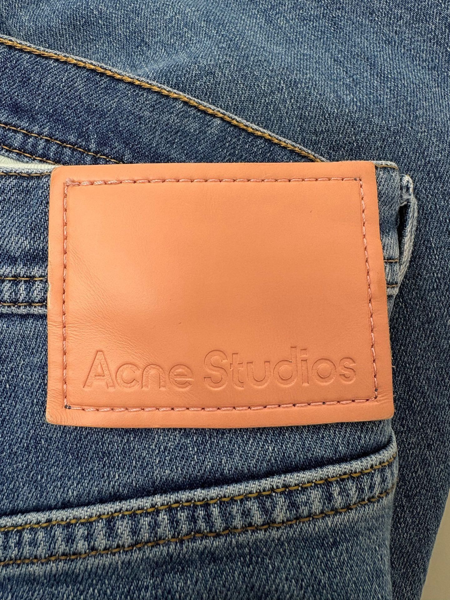 Acne Studios ACNE STUDIOS Back Leather Patch Jeans Size US 33 - 3 Thumbnail