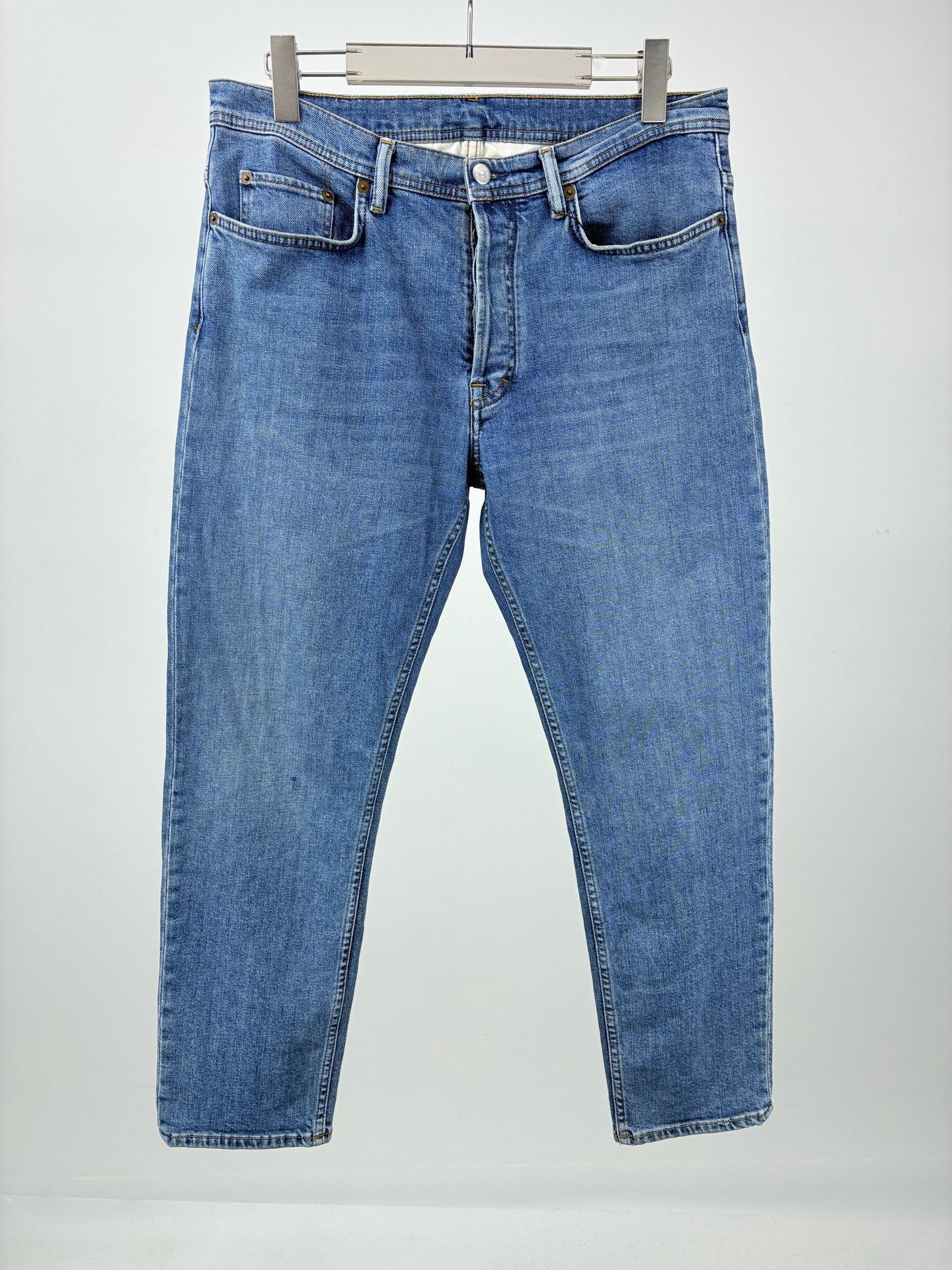 Acne Studios ACNE STUDIOS Back Leather Patch Jeans Size US 33 - 2 Thumbnail