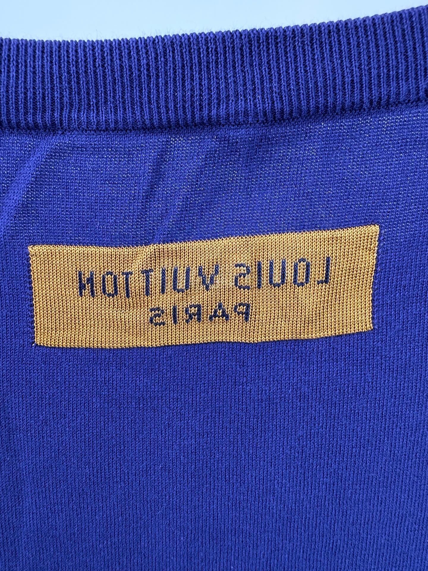 Louis Vuitton Louis Vuitton LV Chest Logo Knit Short Sleeve Size US XL / EU 56 / 4 - 3 Thumbnail