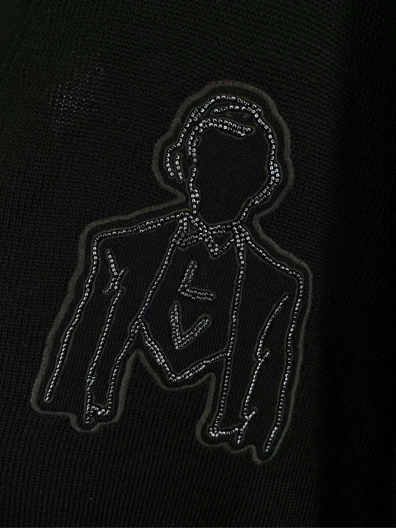Louis Vuitton Louis Vuitton LV Rhinestone Logo Knit Cardigan Size US XXL / EU 58 / 5 - 4 Thumbnail