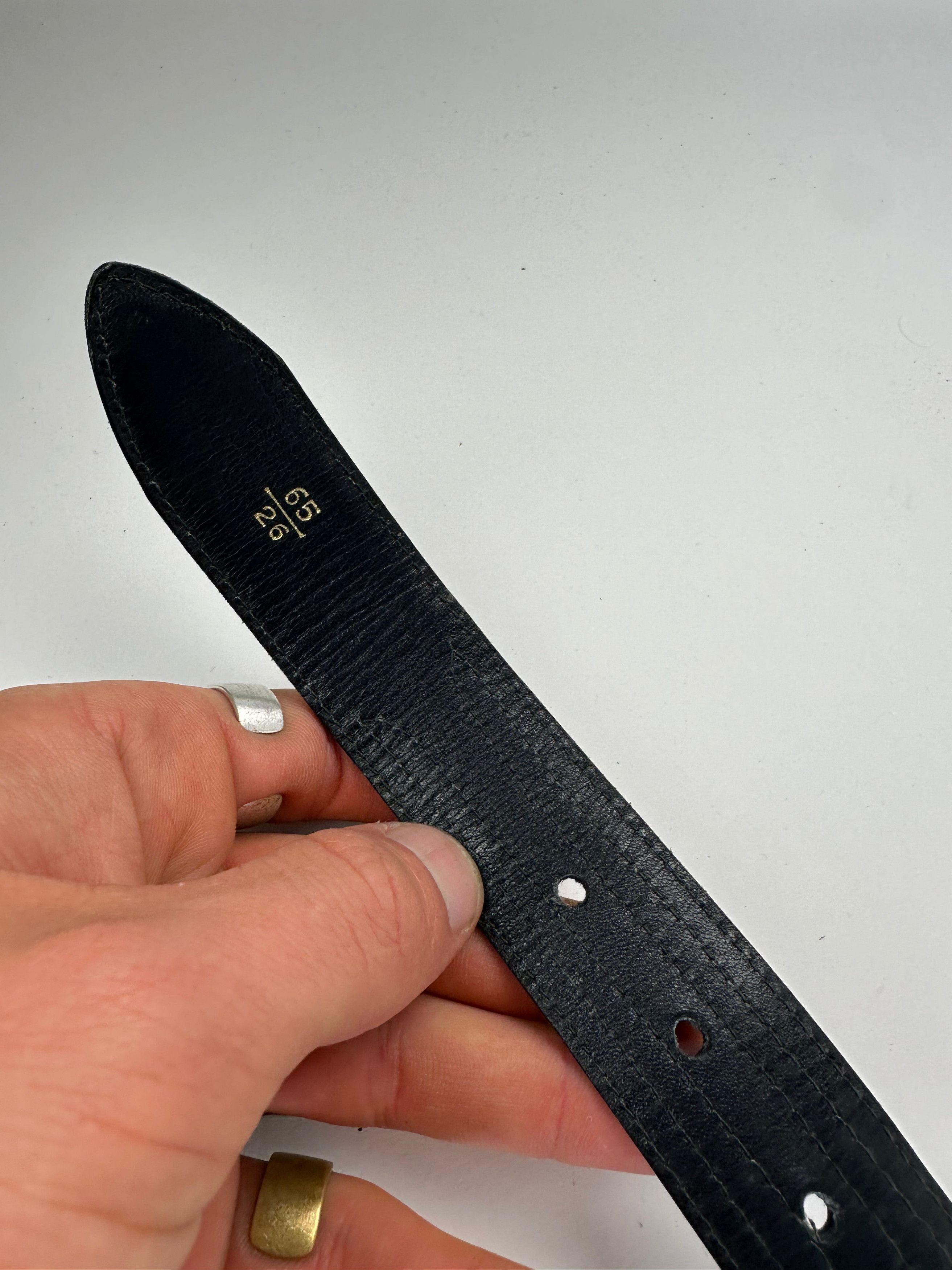 Gucci Vintage Ophidia Monogram Leather Belt Grey Black Size ONE SIZE - 4 Thumbnail