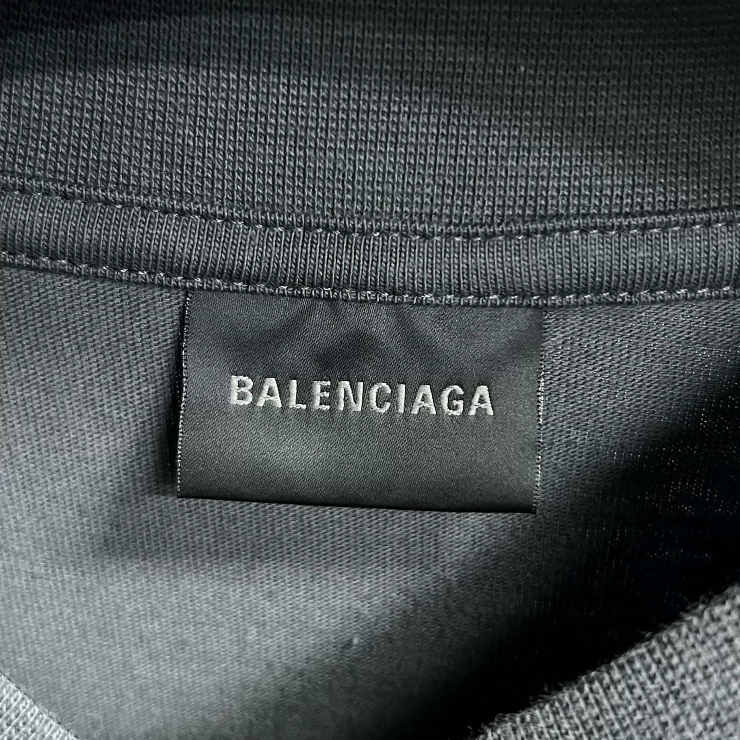 Balenciaga Balenciaga Gray Logo Print Crew Neck T-Shirt Size US XXS / EU 40 - 3 Thumbnail