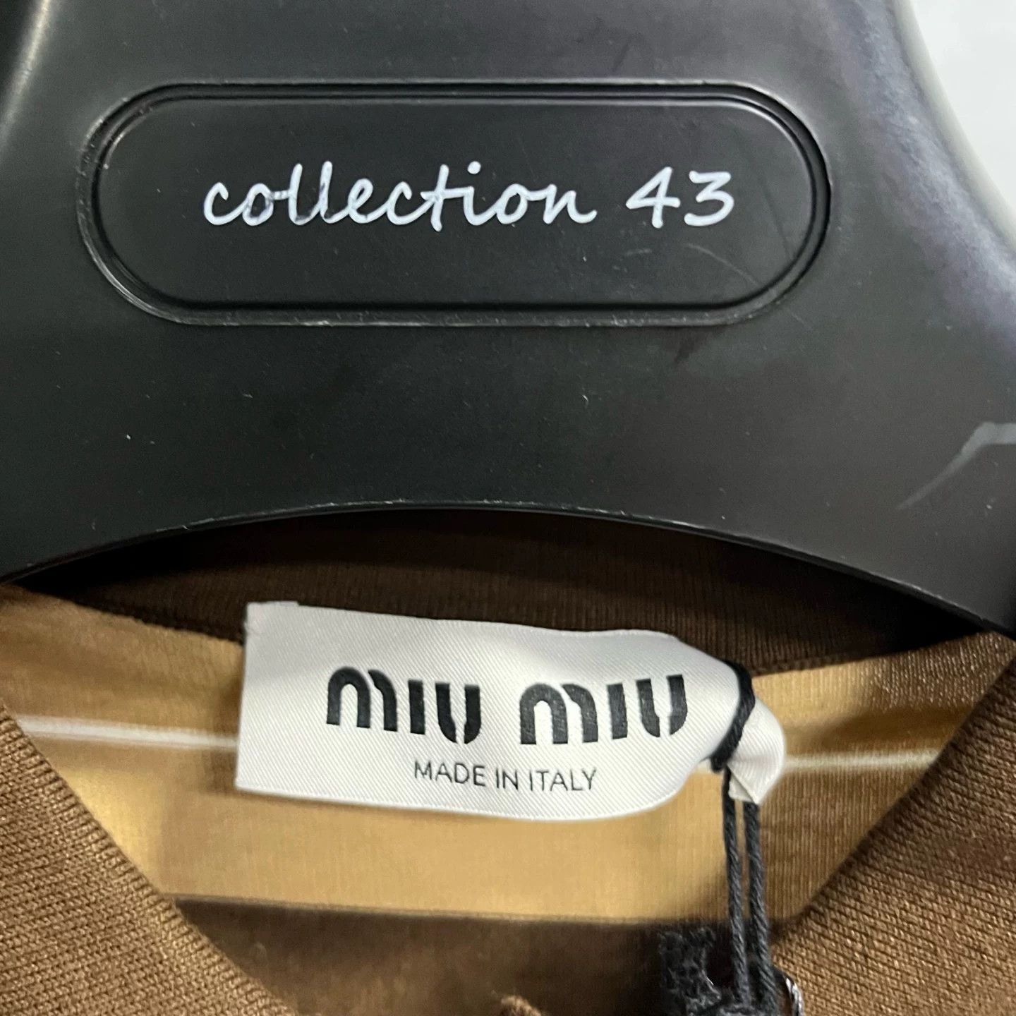 Miu Miu Miu Miu 2025 Cocoa Brown Cotton Polo Size M / US 6-8 / IT 42-44 - 2 Thumbnail