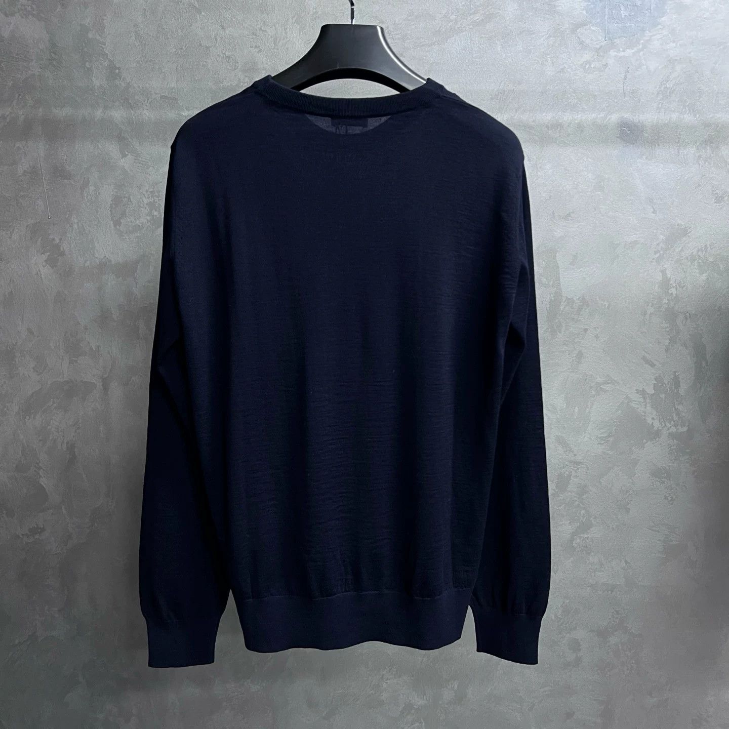 Dior Dior Dark Blue Embroidered Crewneck Knit Sweater Size US M / EU 48-50 / 2 - 7 Thumbnail