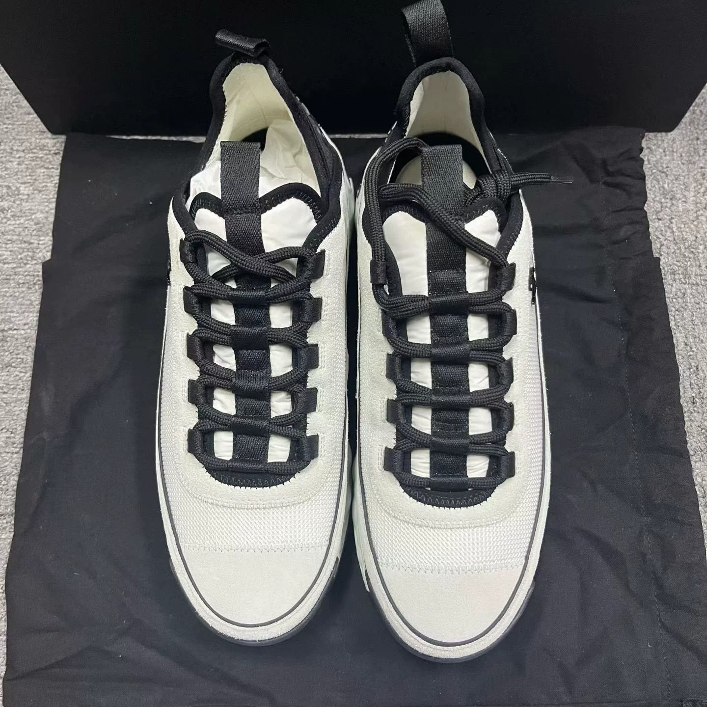 Chanel Chanel White Gray Low-Top Casual Shoes Size US 6.5 / IT 36.5 - 3 Thumbnail